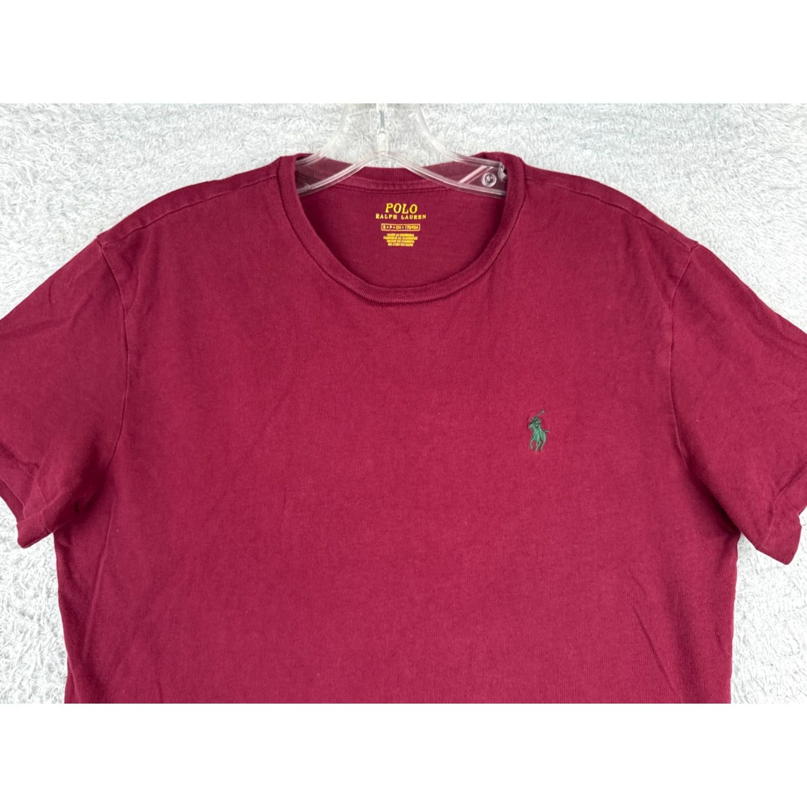 Ralph Lauren VINTAGE Polo Ralph Lauren Shirt Men Small Red Crew Neck Short Sleeve 100% Cotton READ Size US S / EU 44-46 / 1 - 4 Thumbnail