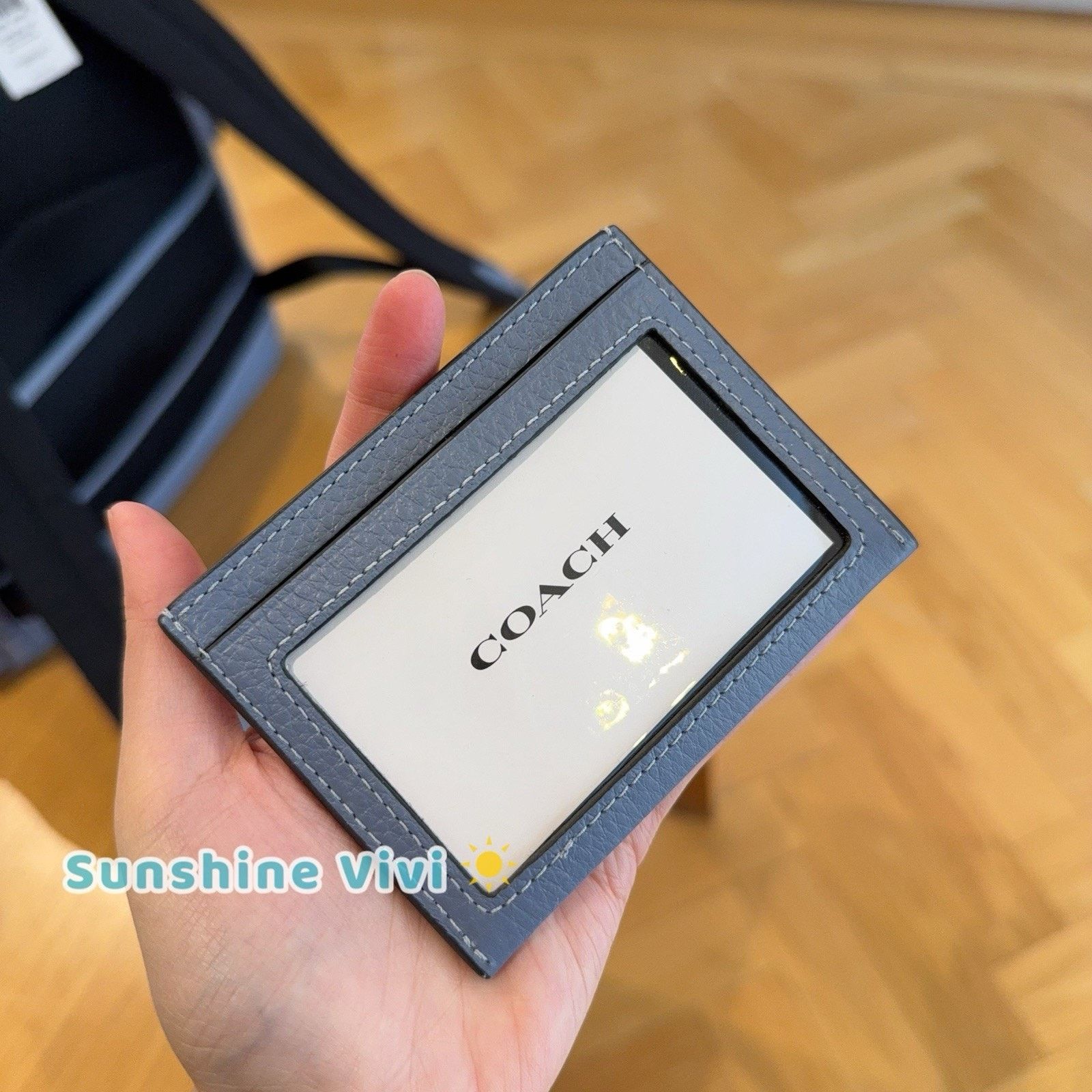 Coach NWT Coach Slim ID Card Case Leather CP209 Leather PALE LAPIS Size ONE SIZE - 3 Thumbnail