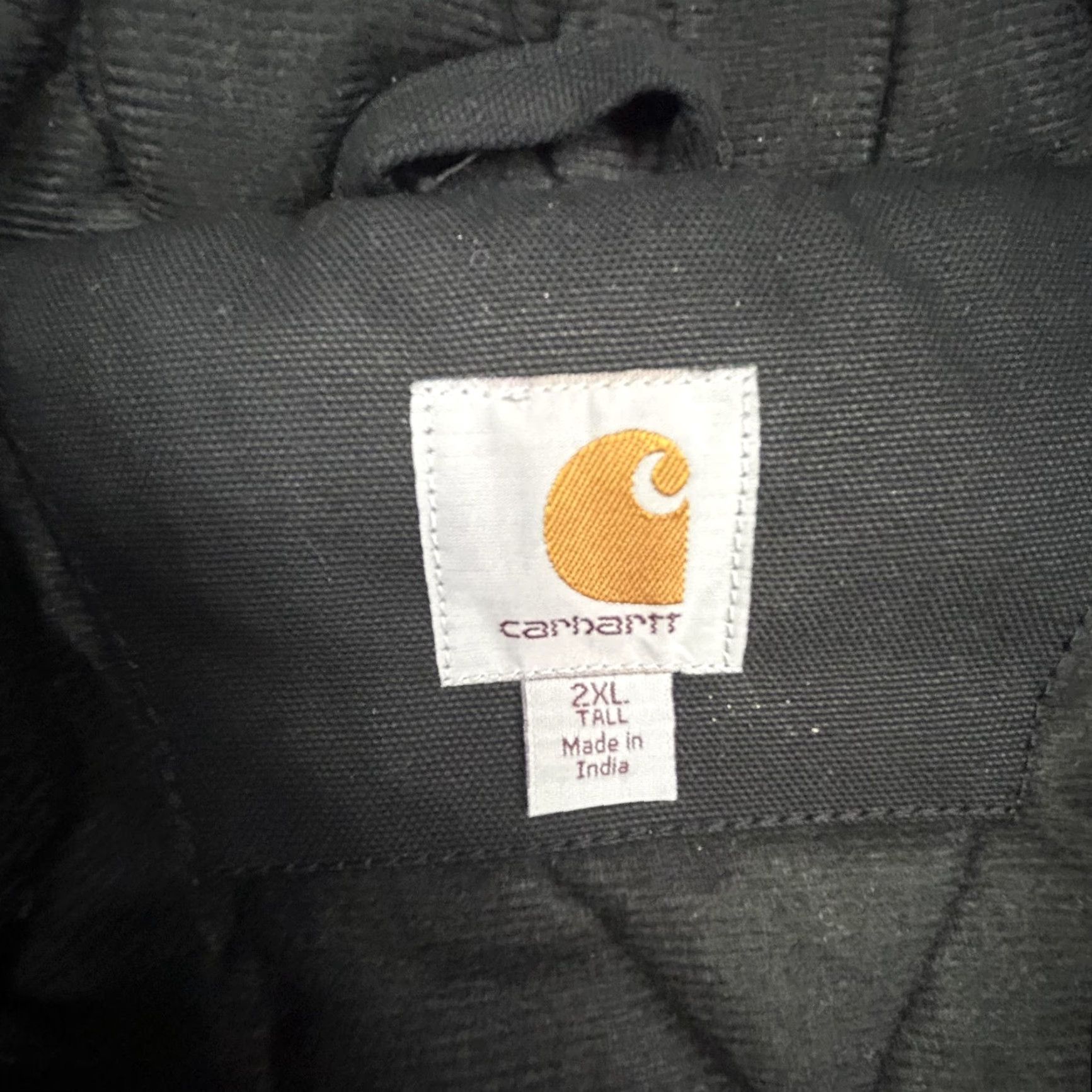 Carhartt Carhartt Jacket Mens 2XLT Black Hooded Canvas Quilted Insulated Workwear Bomber Jacket 103940 Size US XXL / EU 58 / 5 - 6 Thumbnail