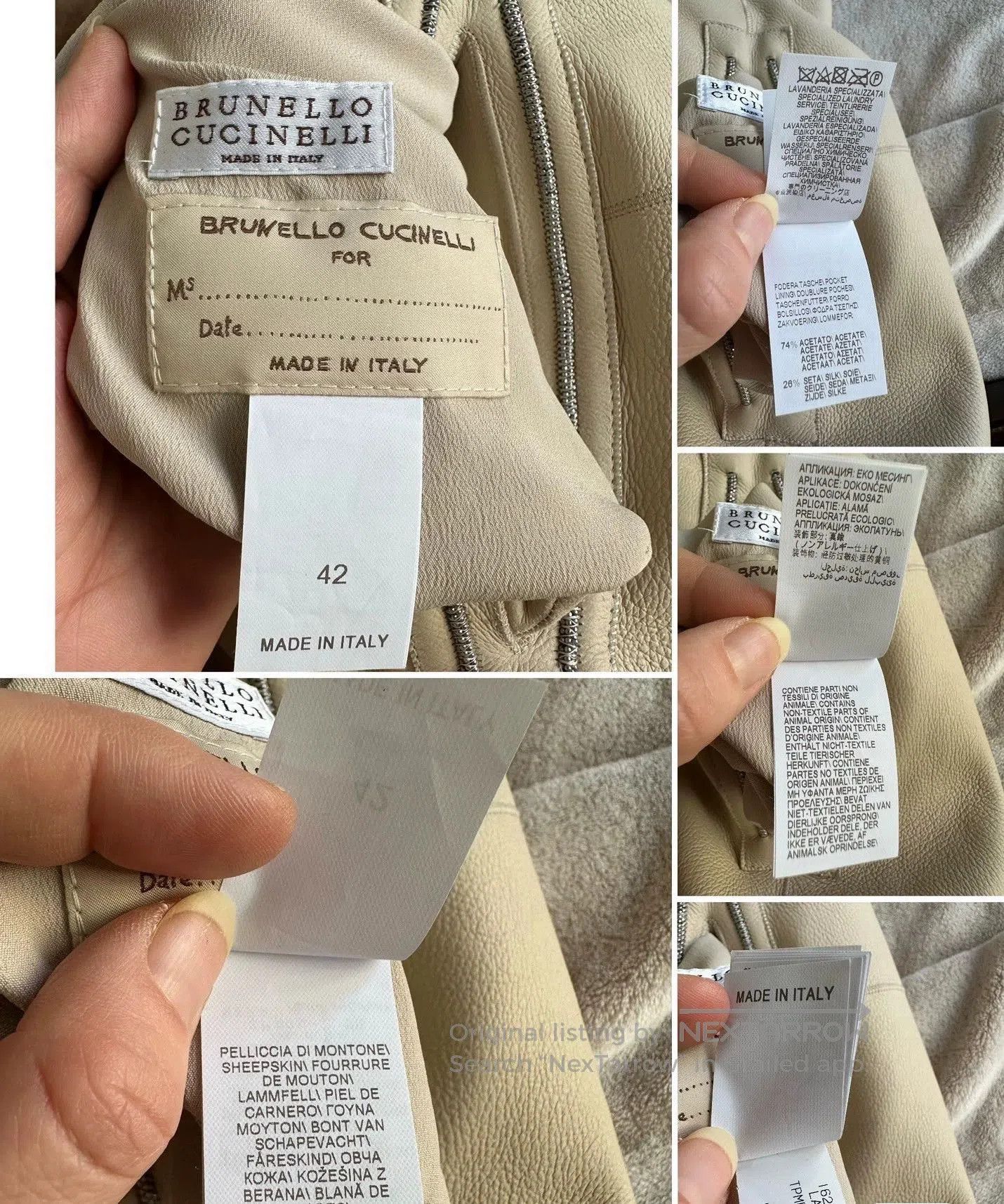 Brunello Cucinelli reversible leather shearling coat by brunello cucinelli. Size US L / EU 52-54 / 3 - 7 Thumbnail