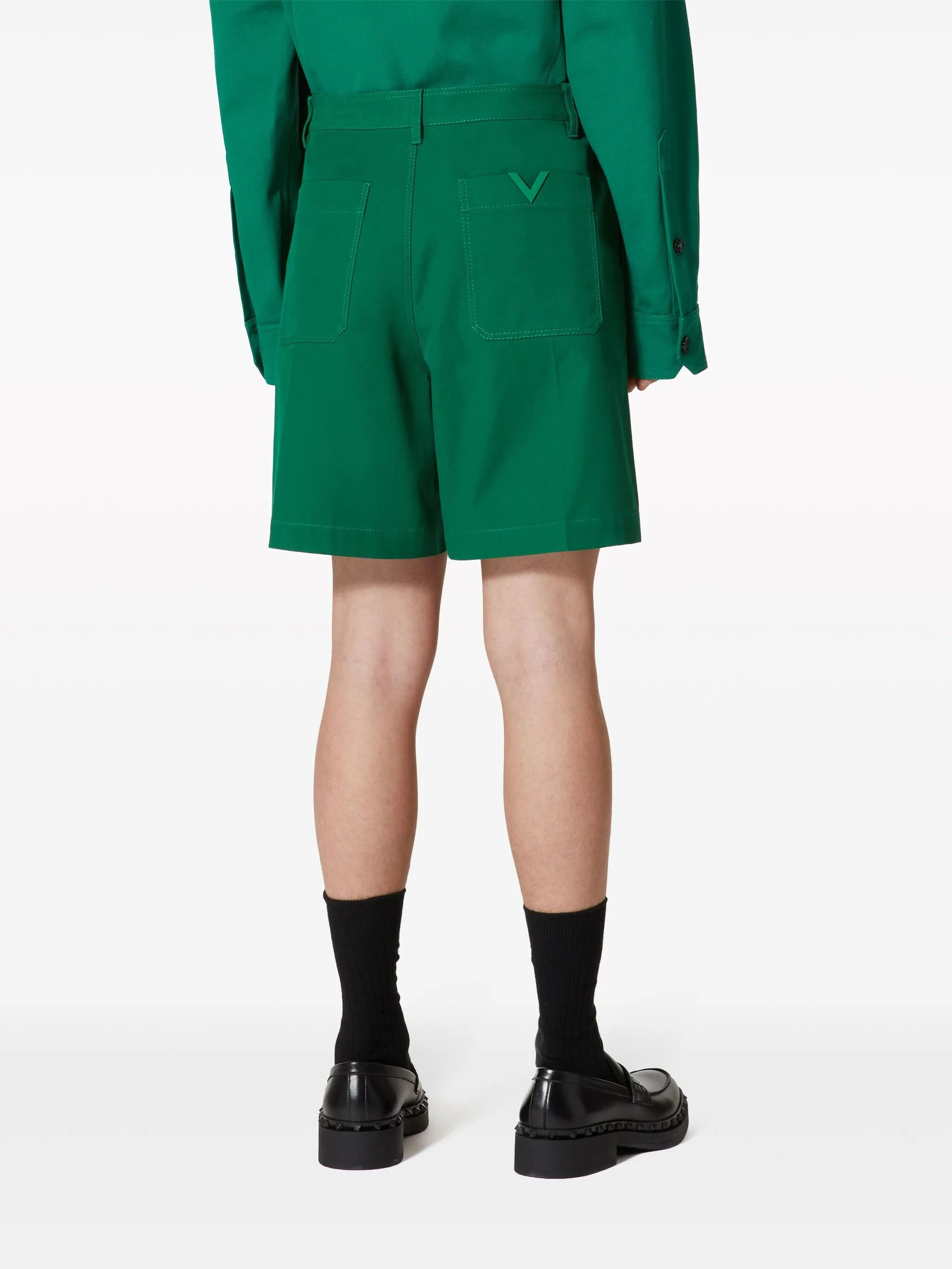 Valentino o1y0525 Short in Emerald Green Size US 38 / EU 54 - 4 Thumbnail