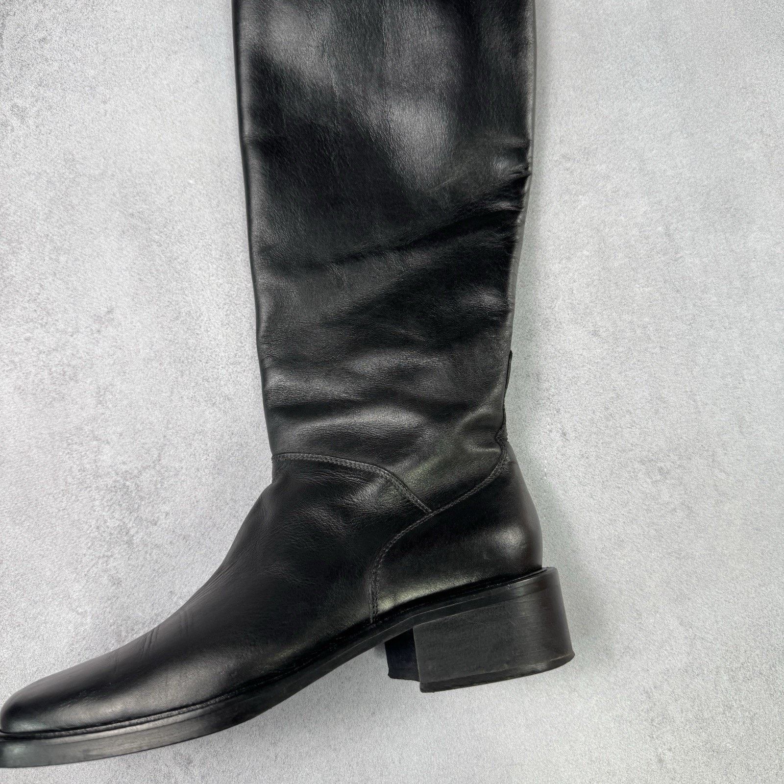 Max Mara MAX MARA Leather Women High Black boots Black Size 38 US 8 Size US 8 / IT 38 - 13 Thumbnail