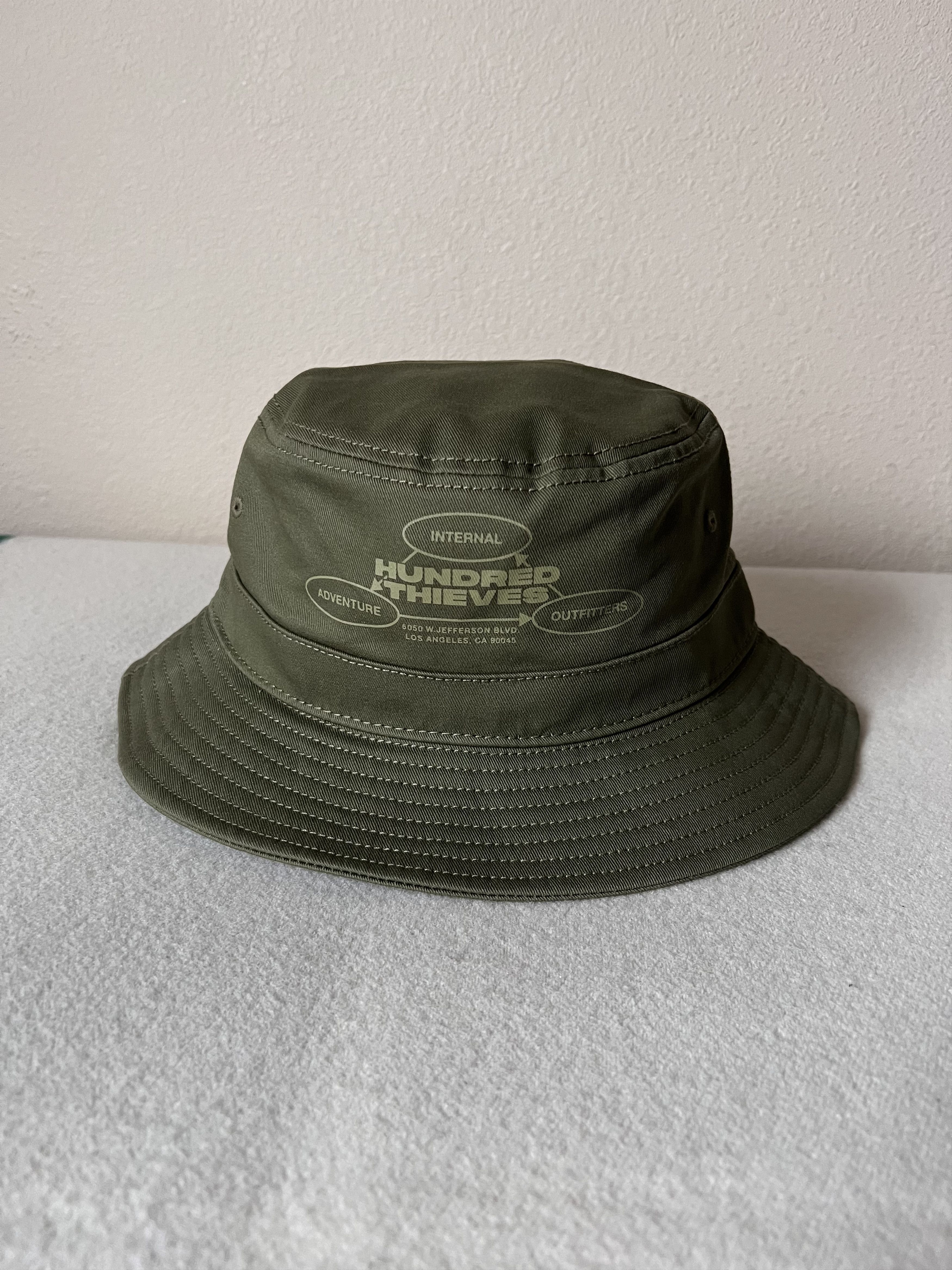 100 Thieves 100 Thieves Bucket Hat in Olive Green Size ONE SIZE - 1 Thumbnail