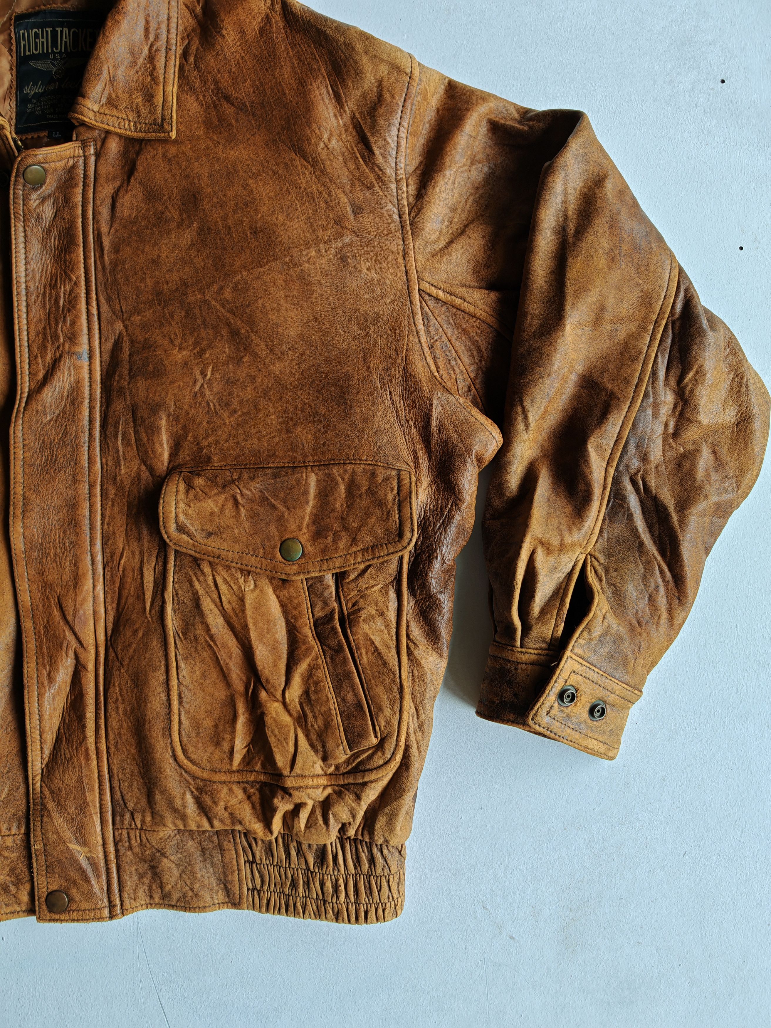 Other Rare!!! Flight Jacket USA Leather Size US L / EU 52-54 / 3 - 7 Thumbnail