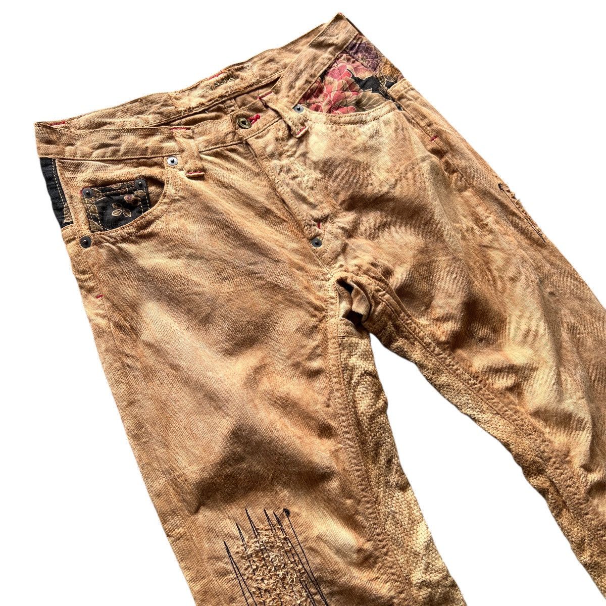 Mizra Jeans Kyoto 🔥 Mizra Jeans Kyoto deconstructed patchwork floral boro Size US 32 / EU 48 - 5 Thumbnail