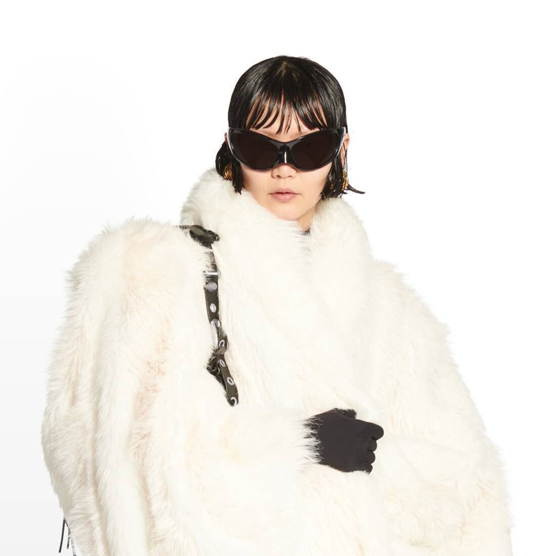 Balenciaga o1bcso1str0225 A-Line Coat in White Size XL / US 12-14 / IT 48-50 - 4 Thumbnail