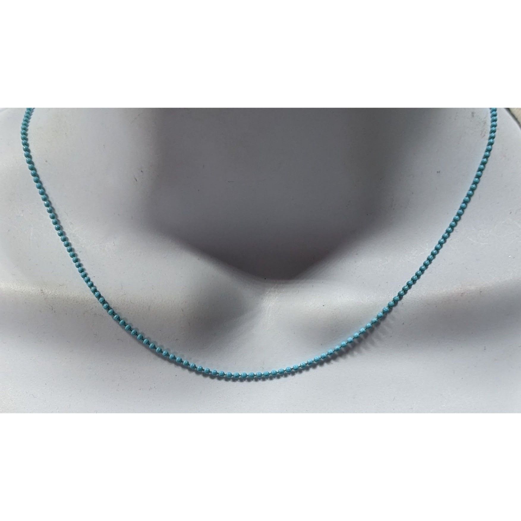 Other Minimalist Sky Blue Painted Ball Chain Necklace Size ONE SIZE - 1 Thumbnail
