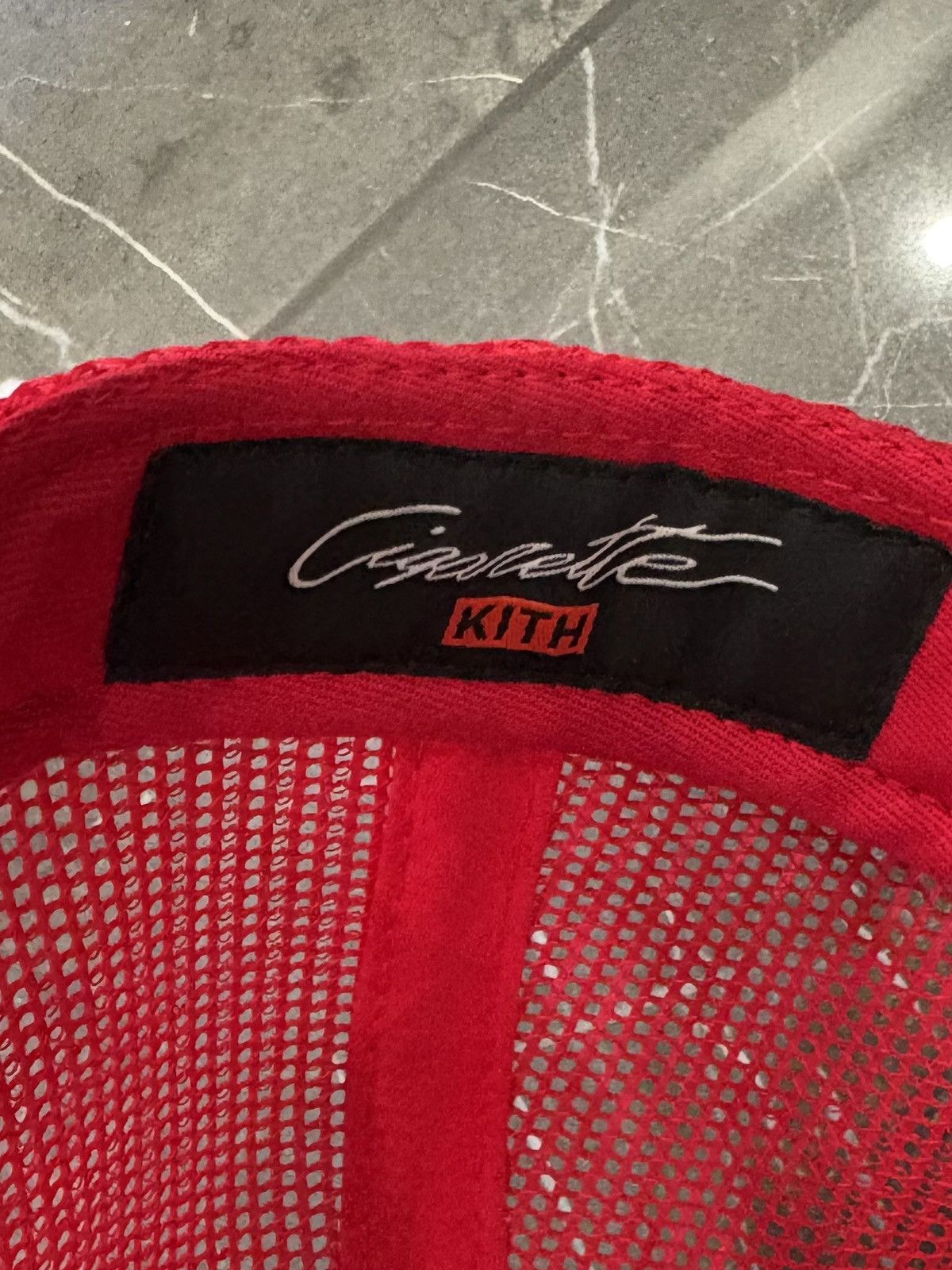 Kith Kith Cigarette Racing Team Trucker Mesh SnapBack Hat Red Size ONE SIZE - 2 Thumbnail
