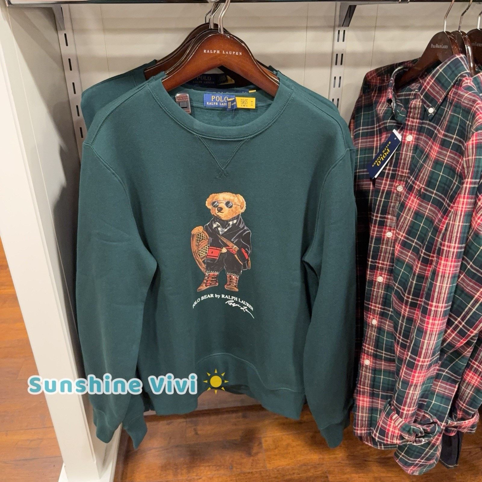 Polo Ralph Lauren NWT Ralph Lauren Men Polo Bear Fleece Sweatshirt Green Small Size US S / EU 44-46 / 1 - 1 Thumbnail
