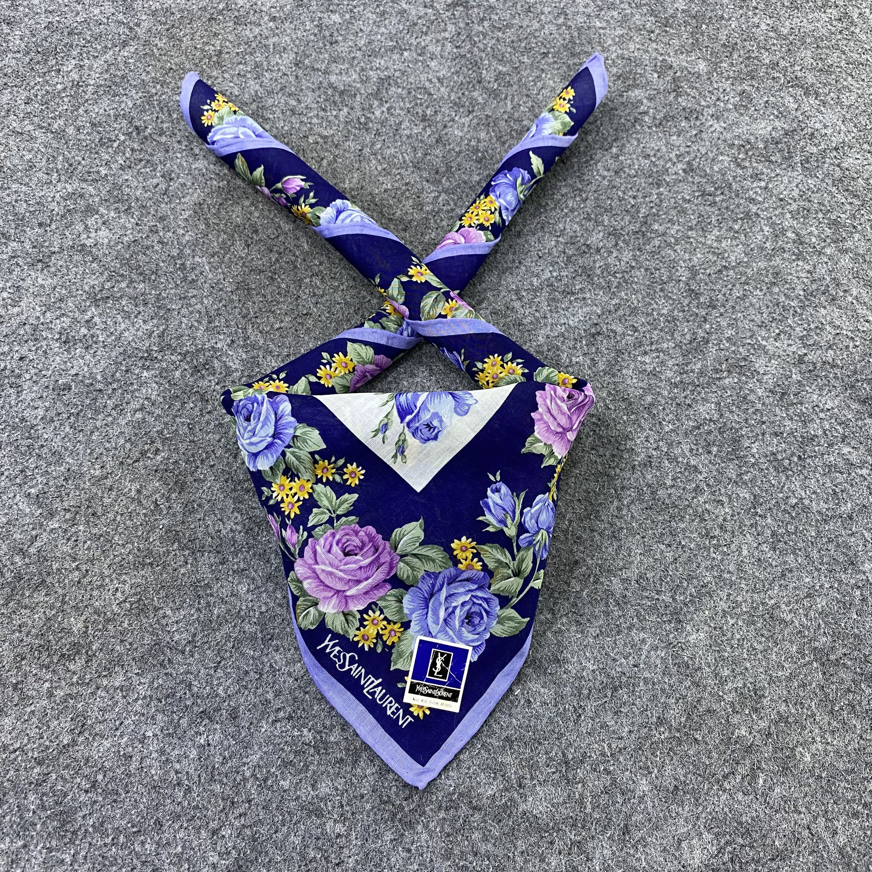 Yves Saint Laurent Yves Saint Lauren Handkerchief Neckerchief Bandana-B1878 Size ONE SIZE - 2 Thumbnail