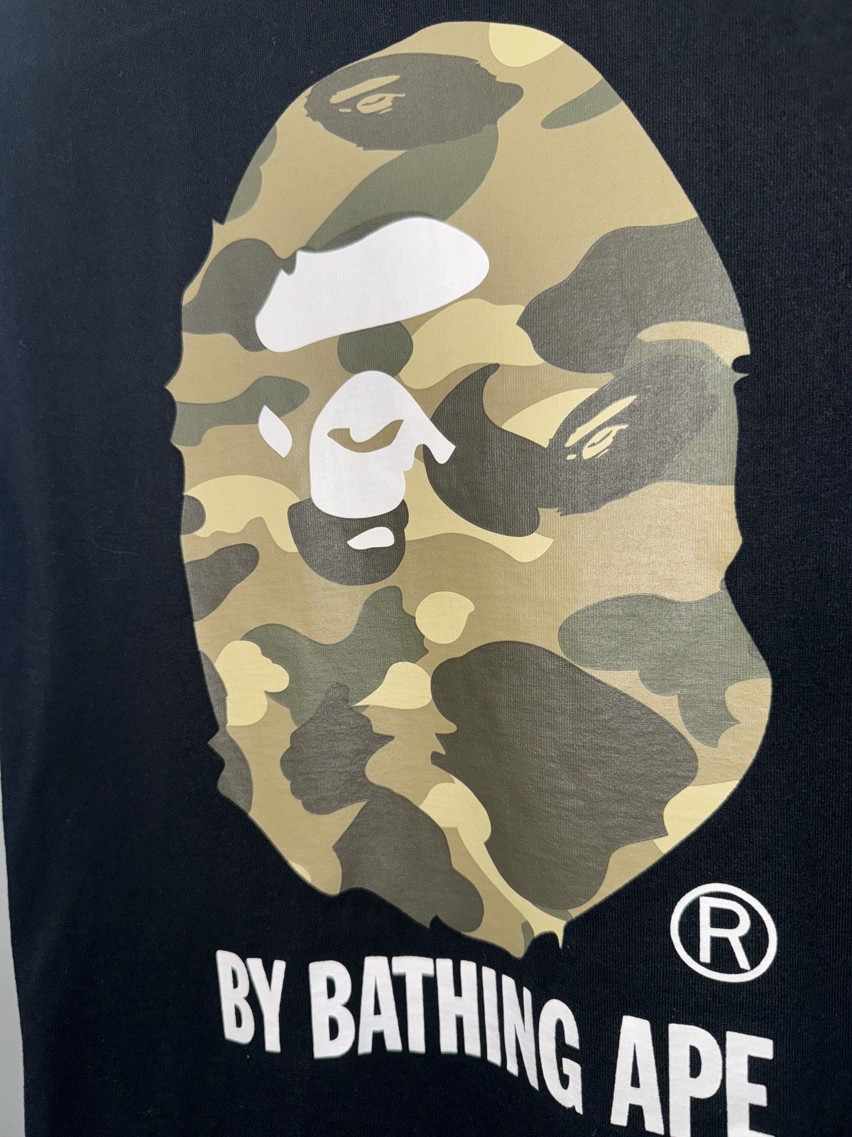 Bape Bape head black tee with green camo Size S / US 4 / IT 40 - 2 Thumbnail