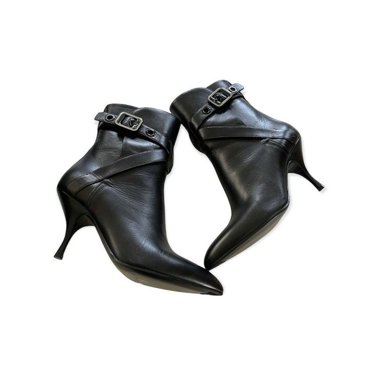 Bottega Veneta Bottega Veneta 533047 Women's Black Leather Ankle boots US 7 Size US 7 / IT 37 - 4 Thumbnail