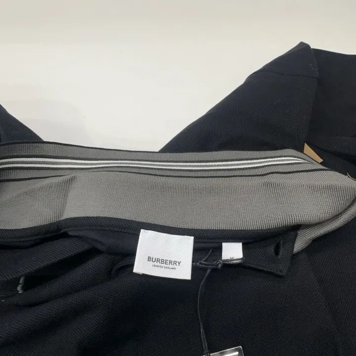 Burberry Burberry Burberry Black Logo Short Sleeve Polo Shirt-2507 Size US M / EU 48-50 / 2 - 7 Thumbnail