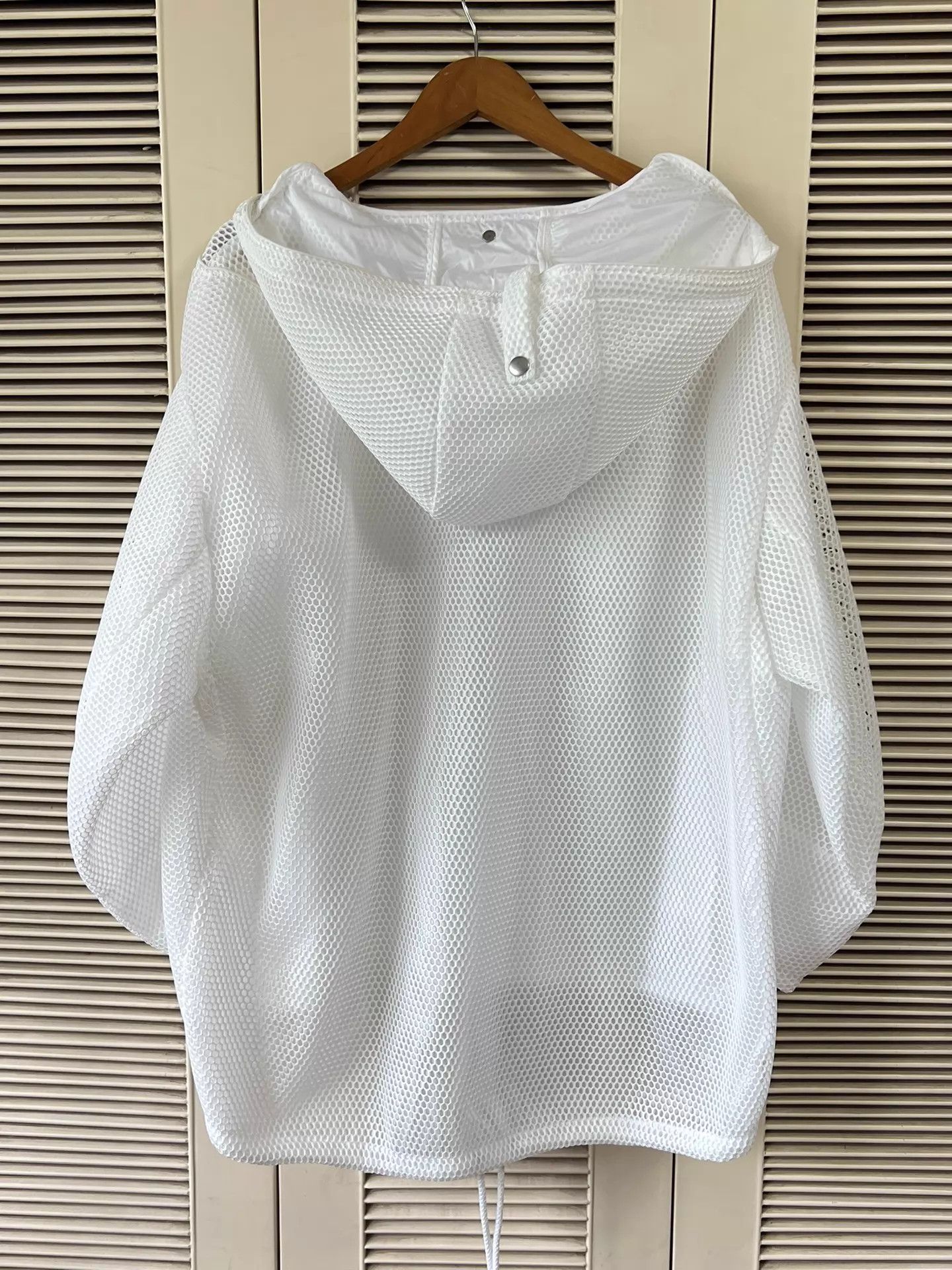 Dior Dior Tech Mesh Oversized Hooded Jacket White S Logo Size S / US 4 / IT 40 - 2 Thumbnail
