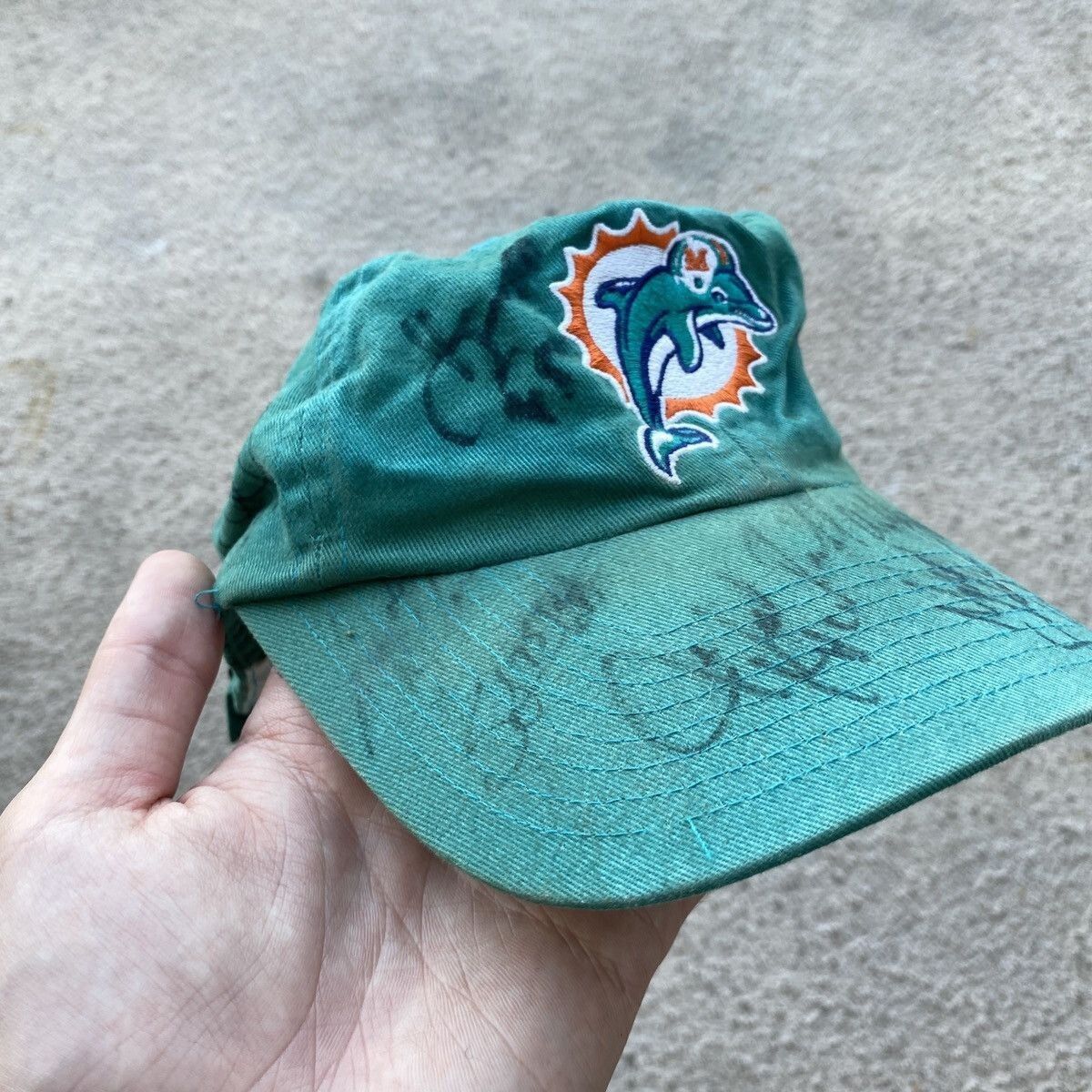 Vintage vintage 80s signatures Miami Dolphins cap Jersey faded nfl Size ONE SIZE - 6 Thumbnail