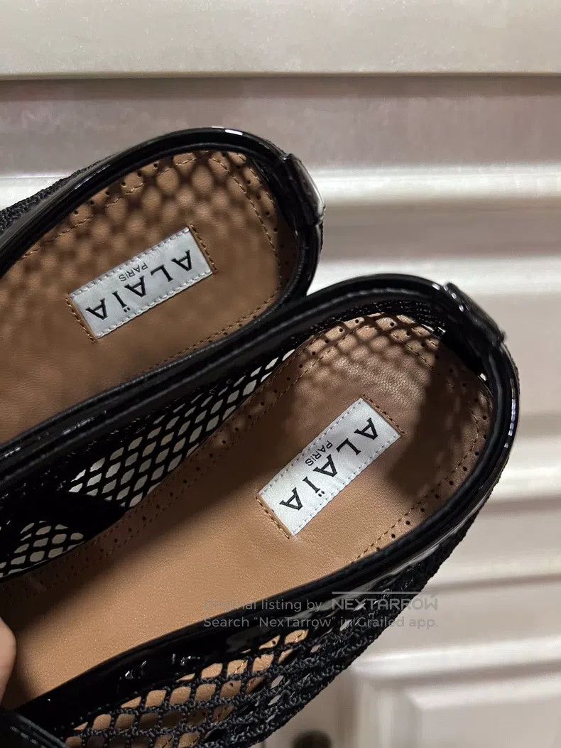 Alaia Alaia Black Net Women's Ballet Flat Dance Shoes Size US 7.5 / IT 37.5 - 4 Thumbnail