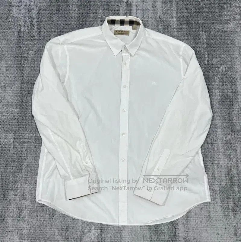 Burberry Burberry Men's White Cotton Long Sleeve Shirt. Size US XXL / EU 58 / 5 - 1 Thumbnail