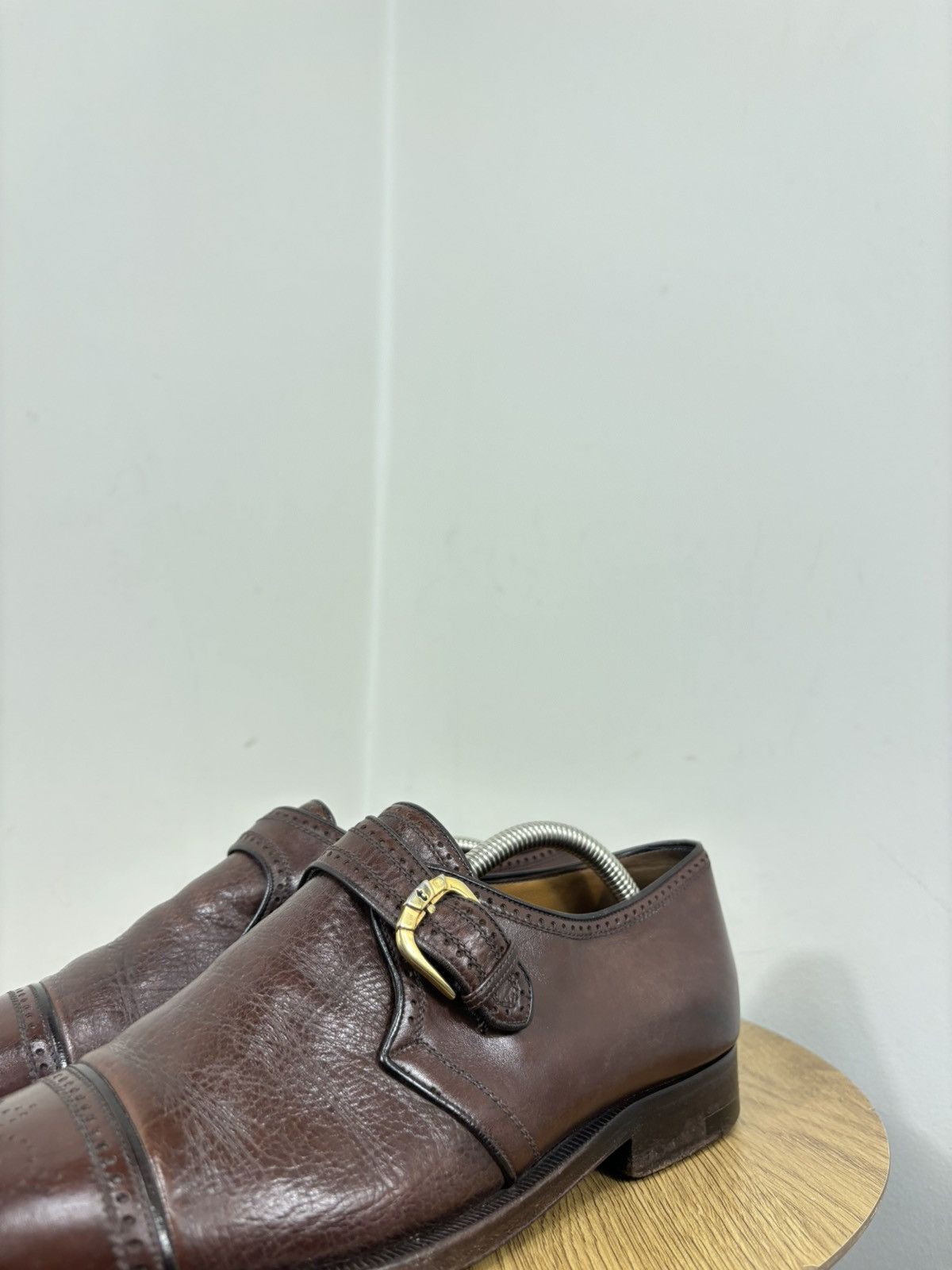 Testoni A. Testoni Black Label Vintage Monk Strap Leather Shoes Size US 8 / EU 41 - 14 Thumbnail