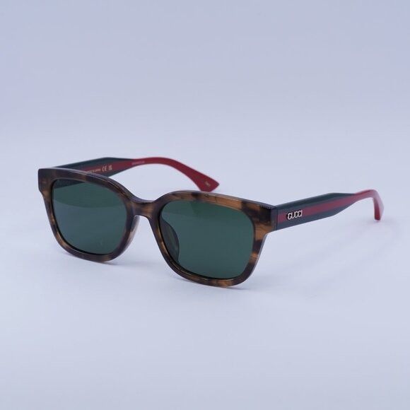 Gucci GG1872SK 003 Sunglasses Brown Havana/Green/Red Square