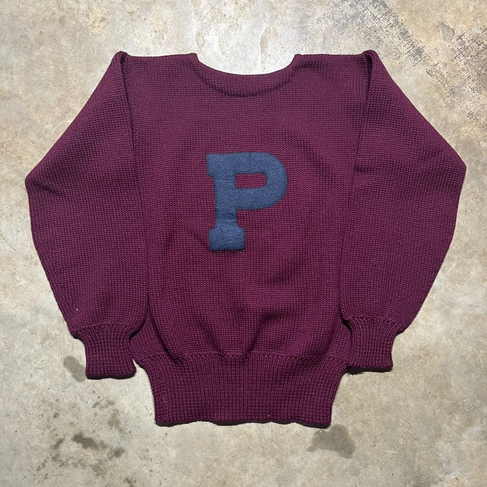 image of Made In USA x Vintage 50S University Of Pennsylvania Varsity Sweater in Red, Men's (Size XL)