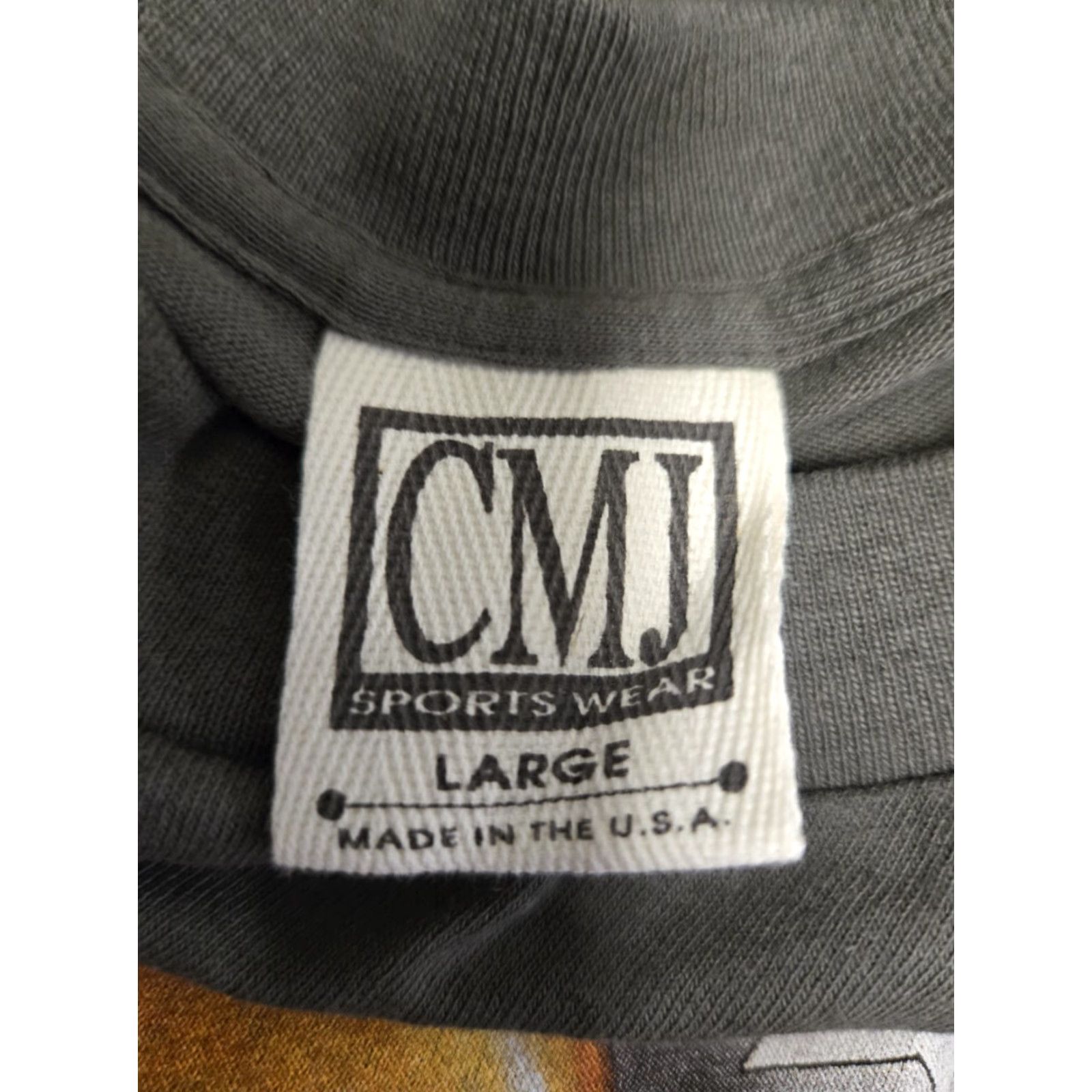 Vintage Vintage CMJ T-Shirt Men's L Gray Cotton Short Sleeve Crew Neck Biker Motorcycle Eagle Sturgis Graphic Tee 1990s Size US L / EU 52-54 / 3 - 3 Thumbnail