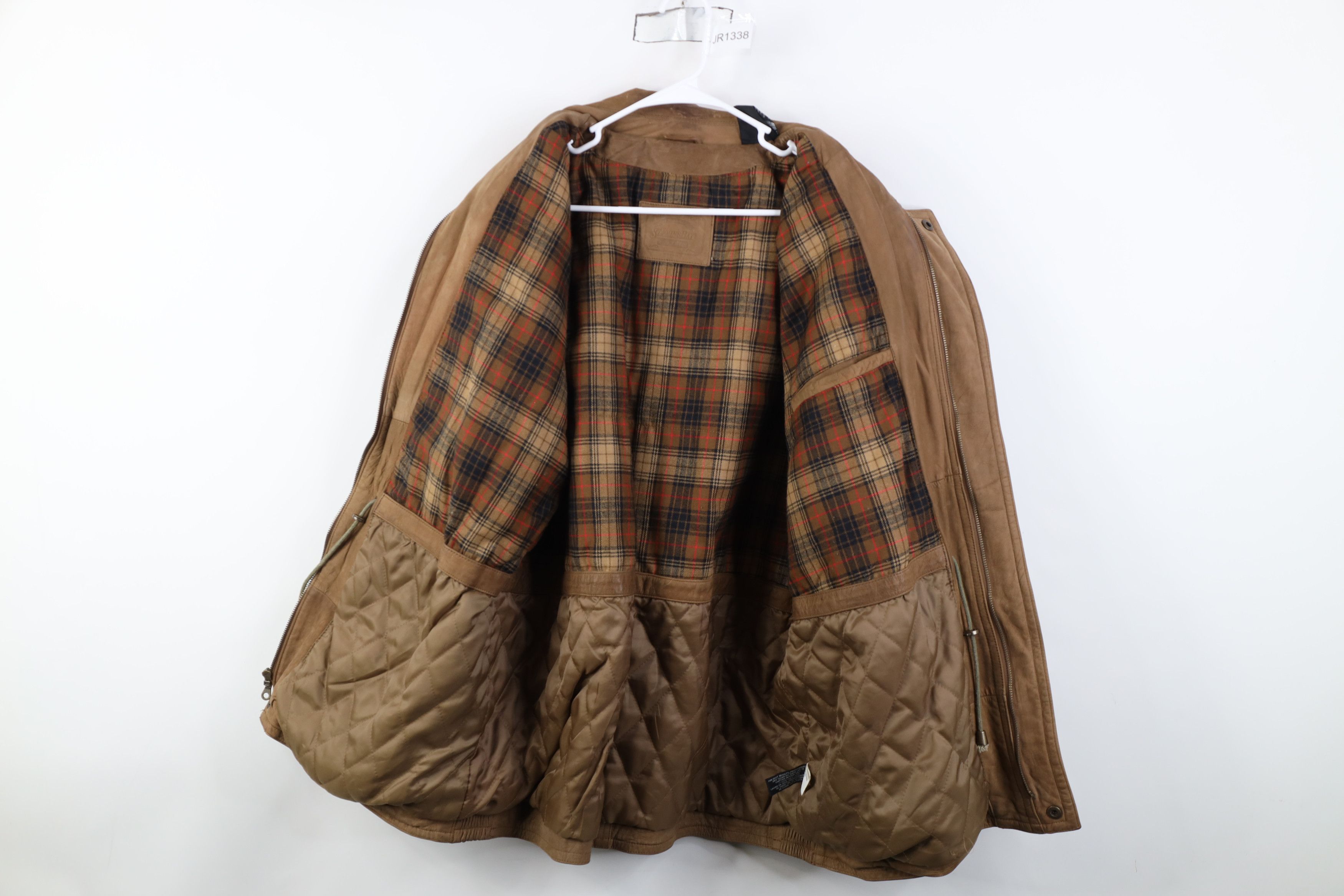 Vintage Vintage 90s Streetwear Lined Suede Leather Chore Barn Jacket Size US L / EU 52-54 / 3 - 10 Thumbnail