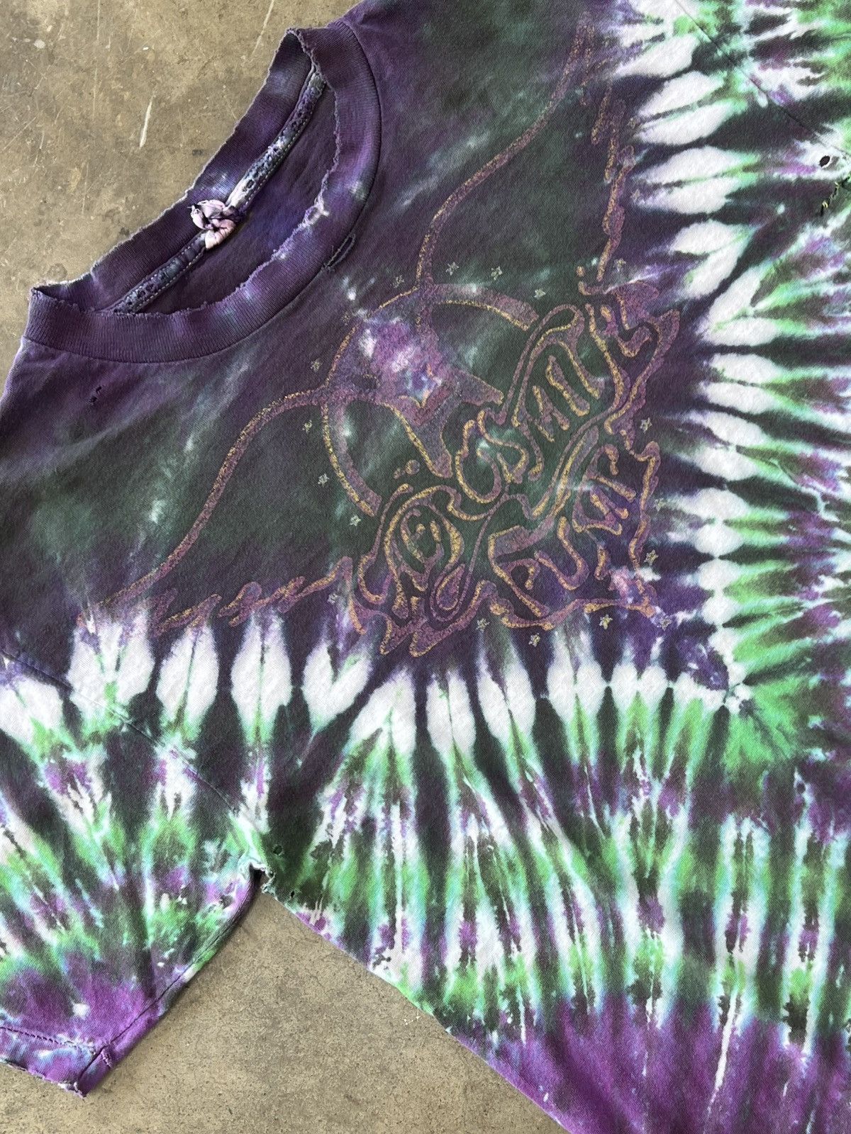 Band Tees × Vintage Vintage 1989 Aerosmith Pump Single Stitch Tie Dye Tee Medium Size US M / EU 48-50 / 2 - 1 Thumbnail