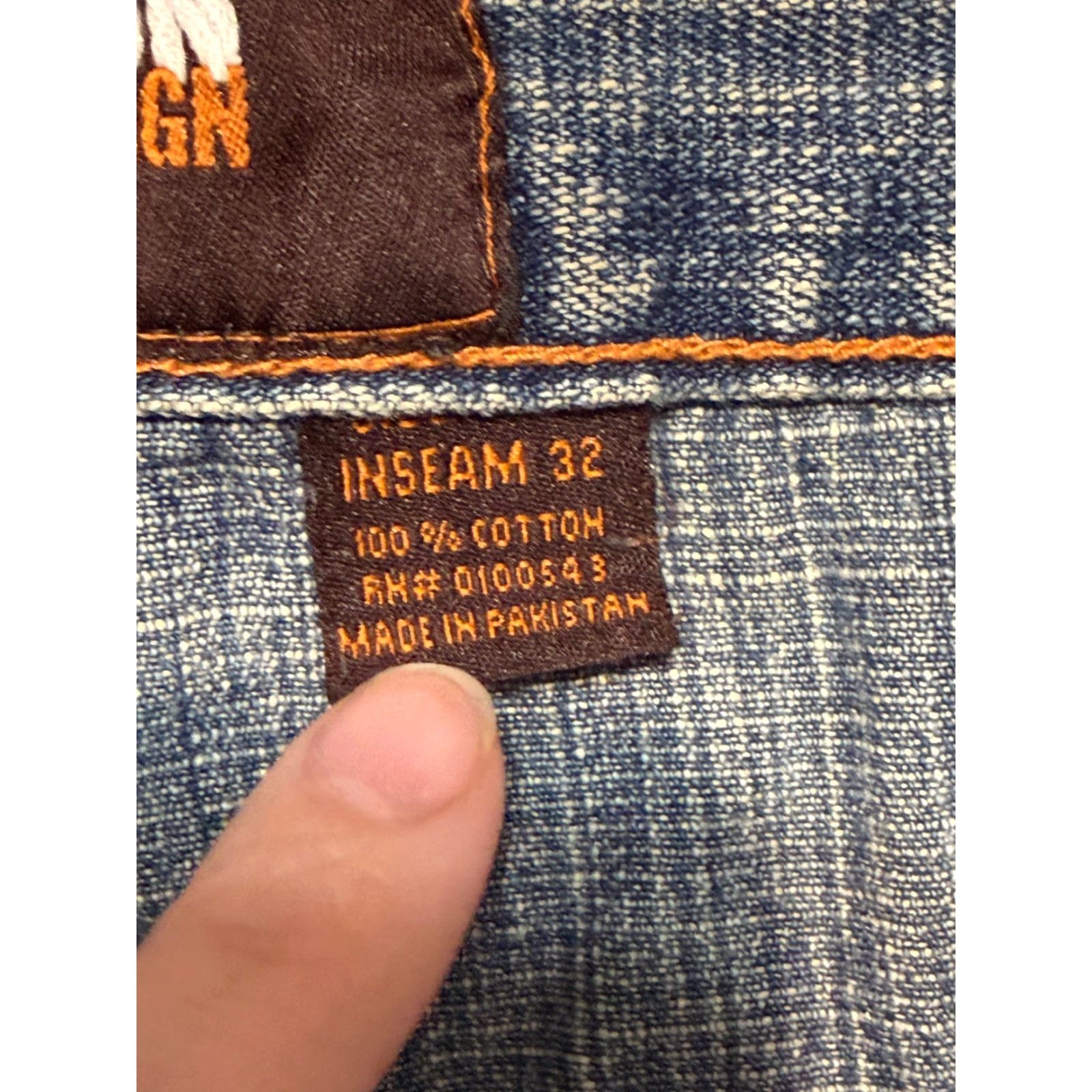 Vintage Evolution Jeans Men's 32x32 Blue Denim Straight Leg 5-Pocket Size US 32 / EU 48 - 6 Thumbnail