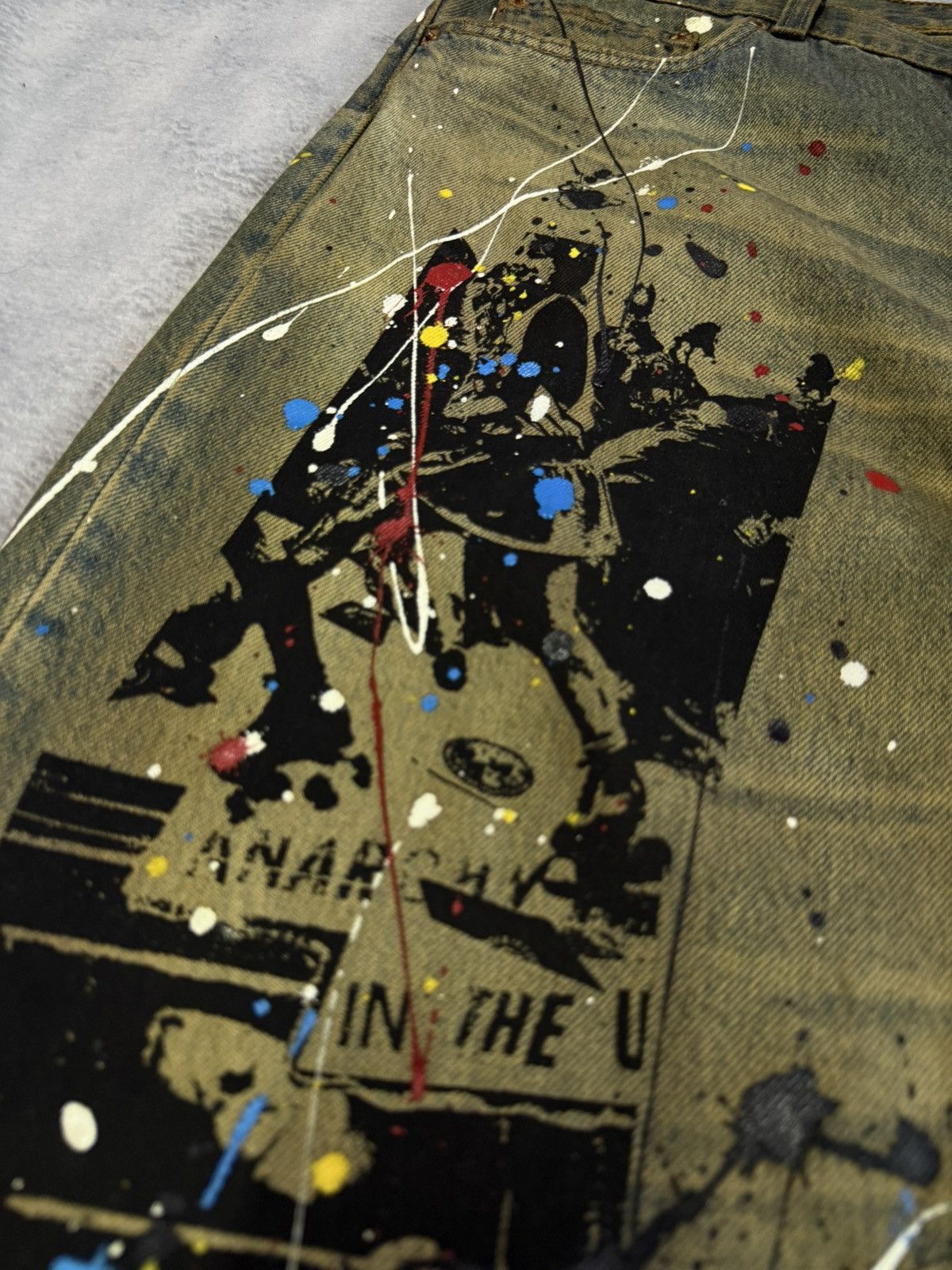 Levi's × Rei Kawakubo × Vintage Vintage LEVIS 501 Mud Wash Paint Splatter Junya Style Jeans Size US 34 / EU 50 - 7 Thumbnail