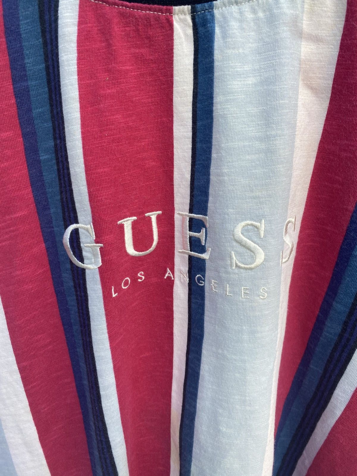 A$AP Rocky × Guess GUESS los angeles woven spellout striped tees Size US L / EU 52-54 / 3 - 5 Thumbnail