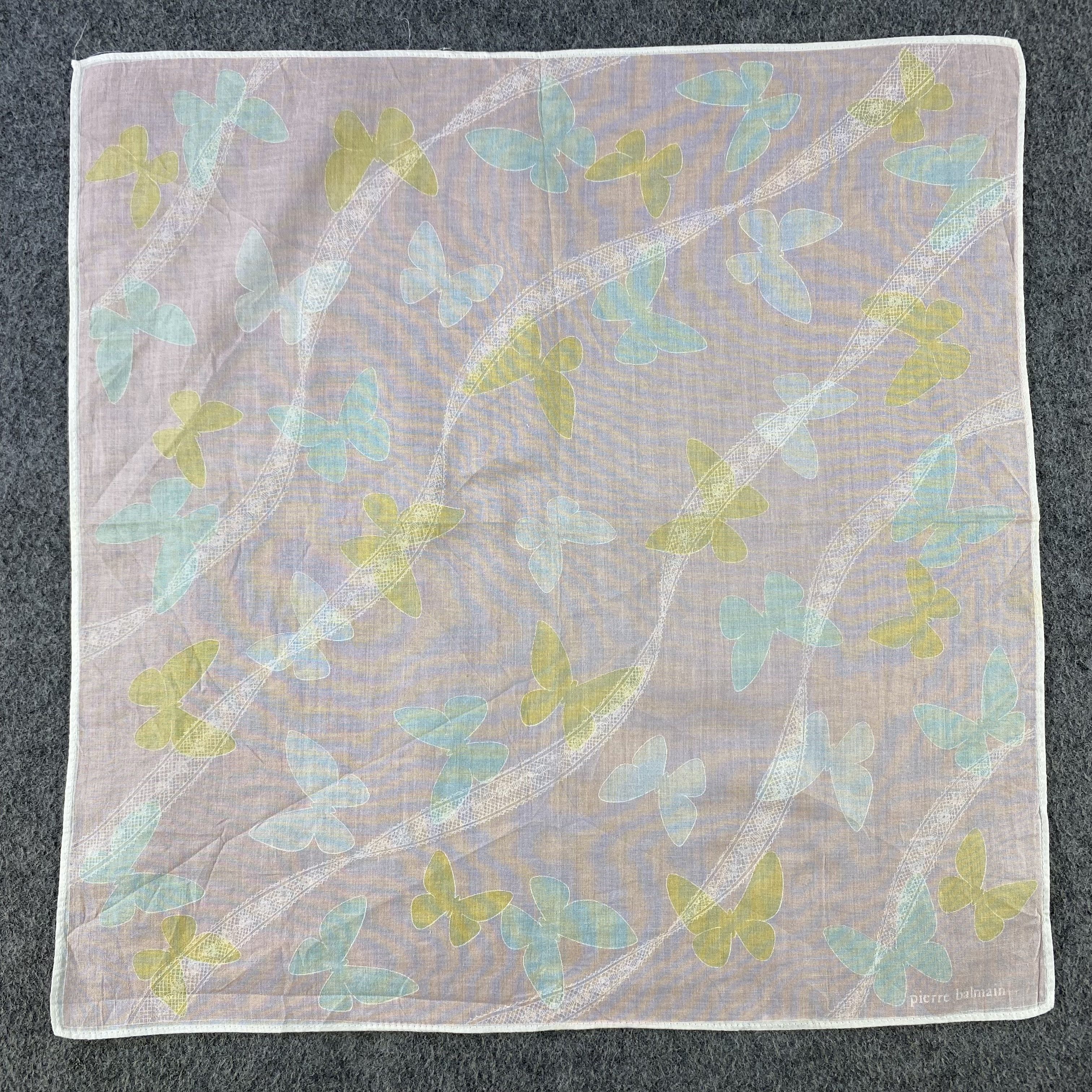 Pierre Balmain × Vintage Pierre Balmain Handkerchief/Neckerchief/Bandana HC890 Size ONE SIZE - 1 Thumbnail