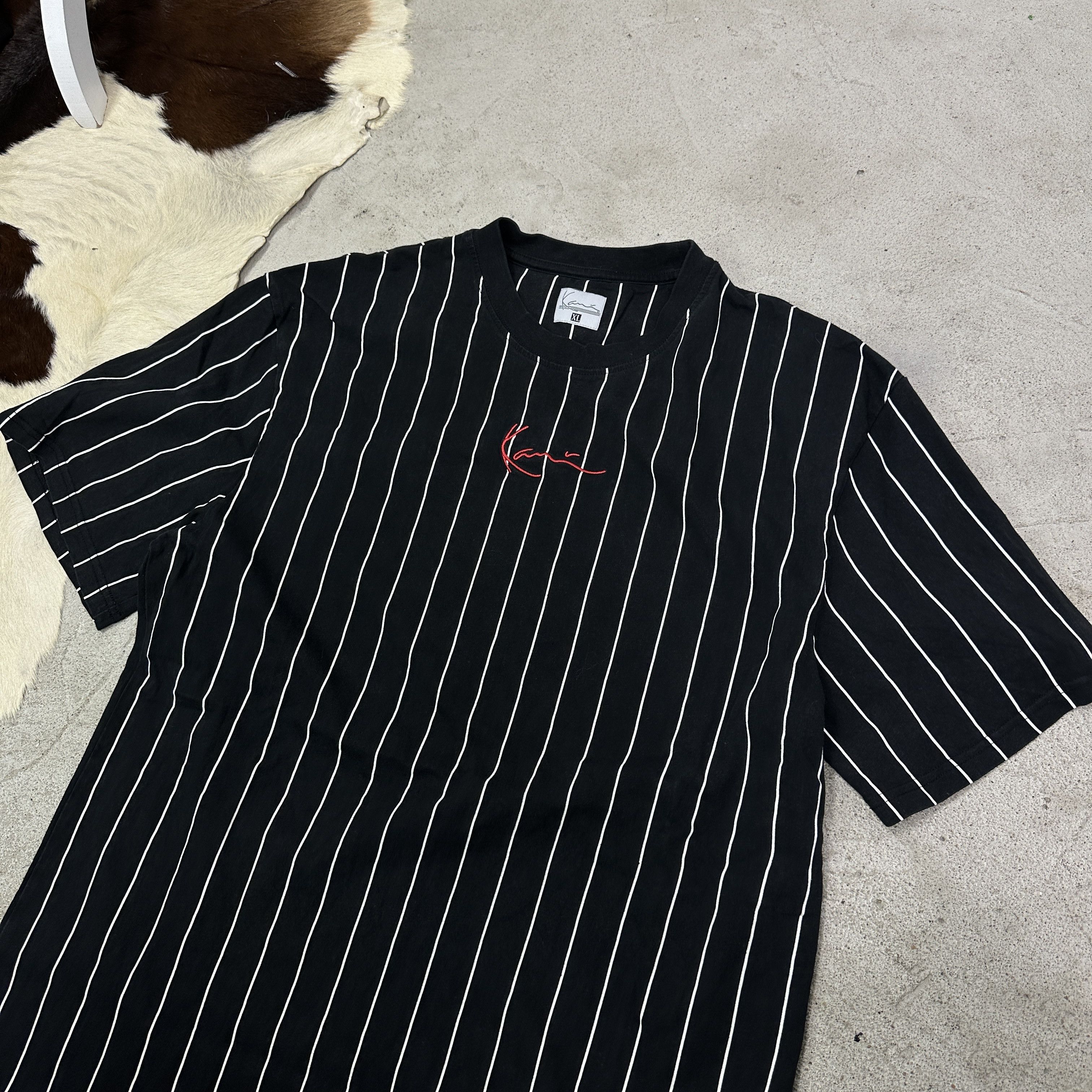 Karl Kani Vintage Streetwear Striped Oversize Karl Kani T-shirt 00s Size US XL / EU 56 / 4 - 5 Thumbnail