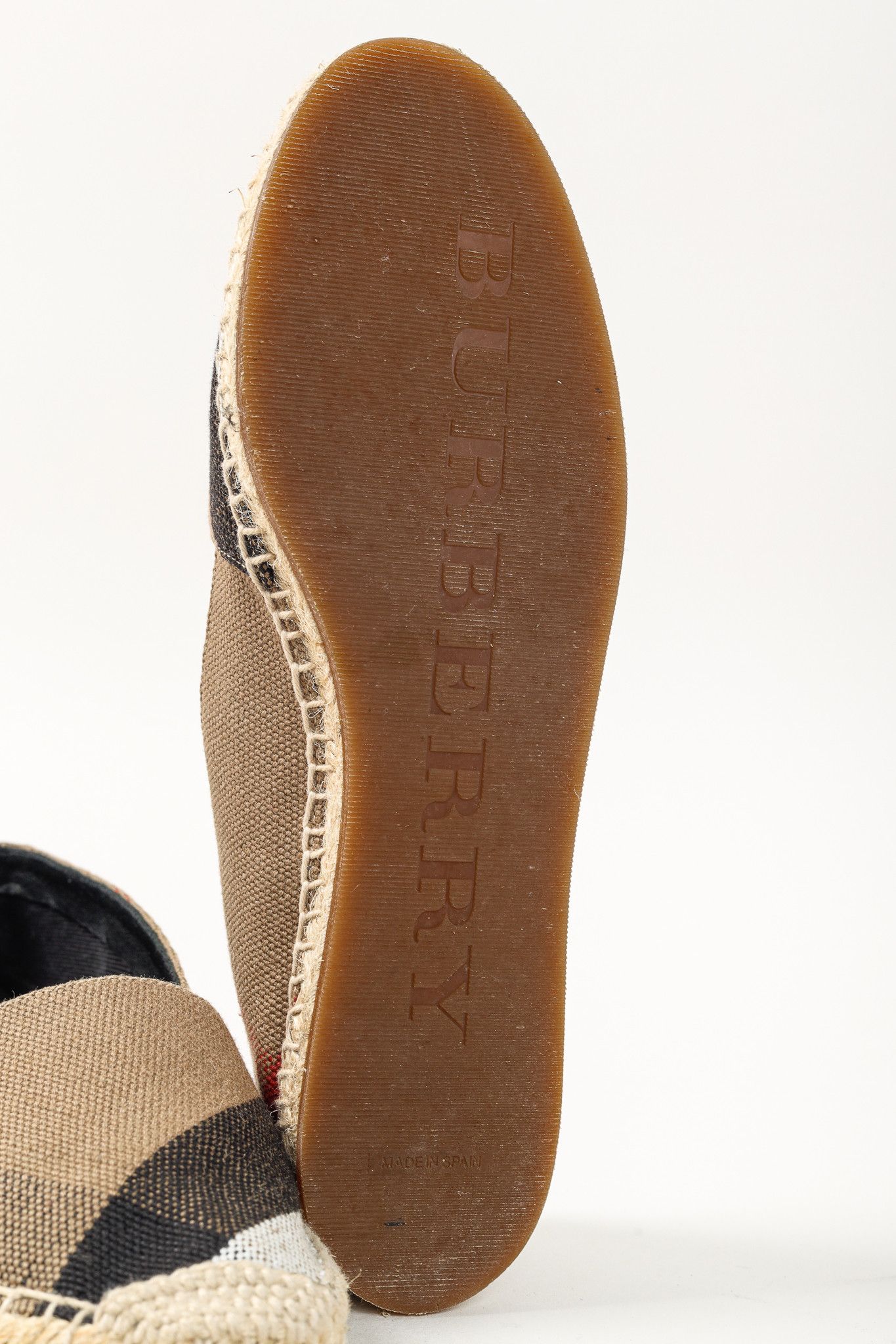 Burberry Burberry Hodgeson Canvas Check Espadrille Flat Shoe Size US 5 / IT 35 - 5 Thumbnail