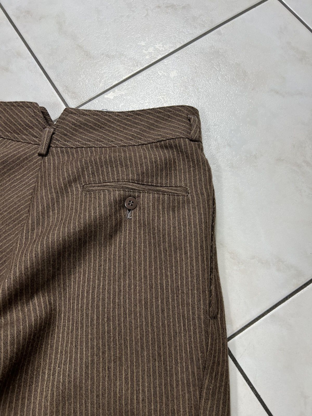 Vintage Vintage 60s Ettore Massari italian wool striped crease pants Size US 34 / EU 50 - 17 Thumbnail