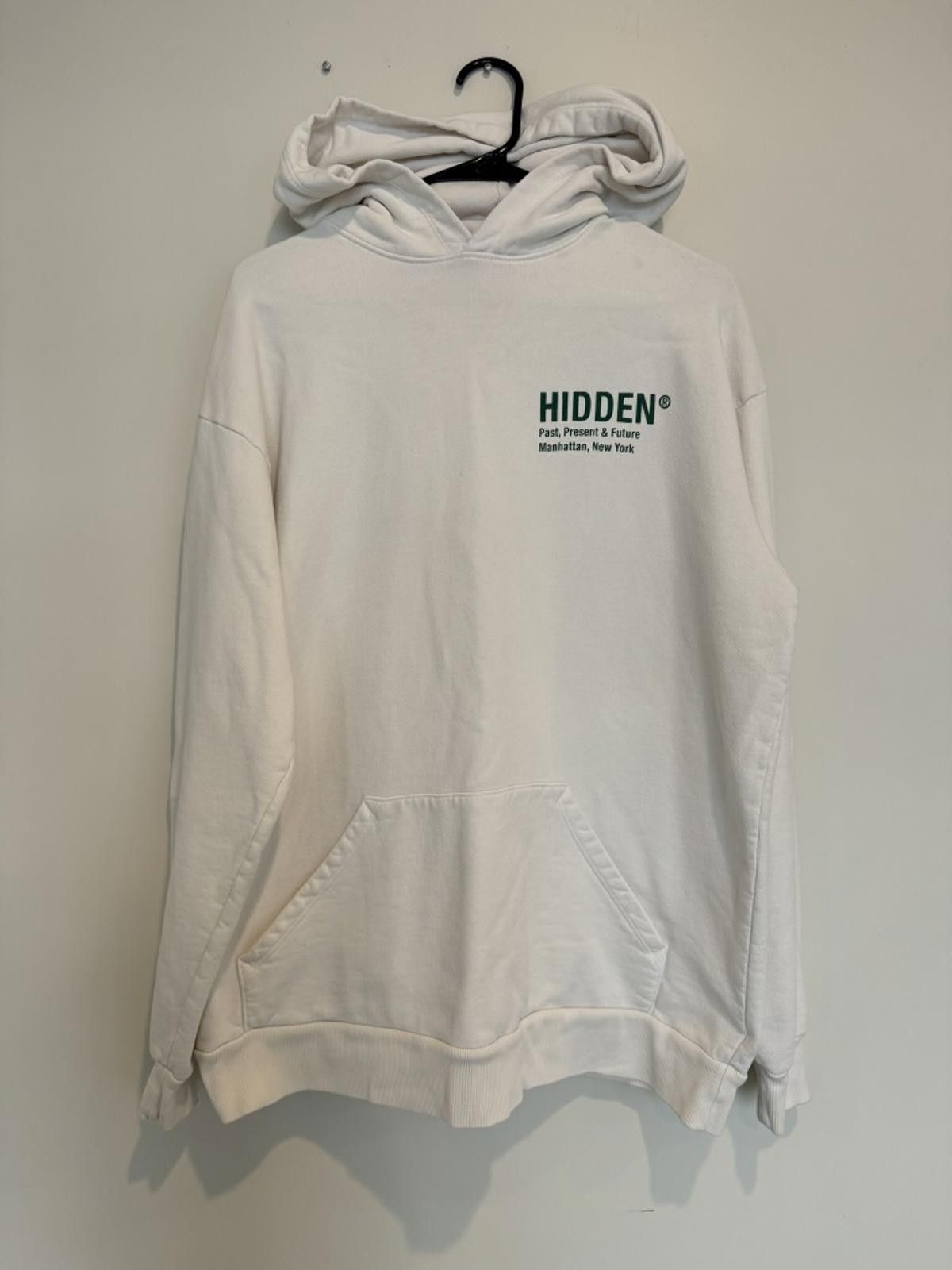 HIDDEN Hidden White Hoodie with Green Logo Size US L / EU 52-54 / 3 - 2 Thumbnail