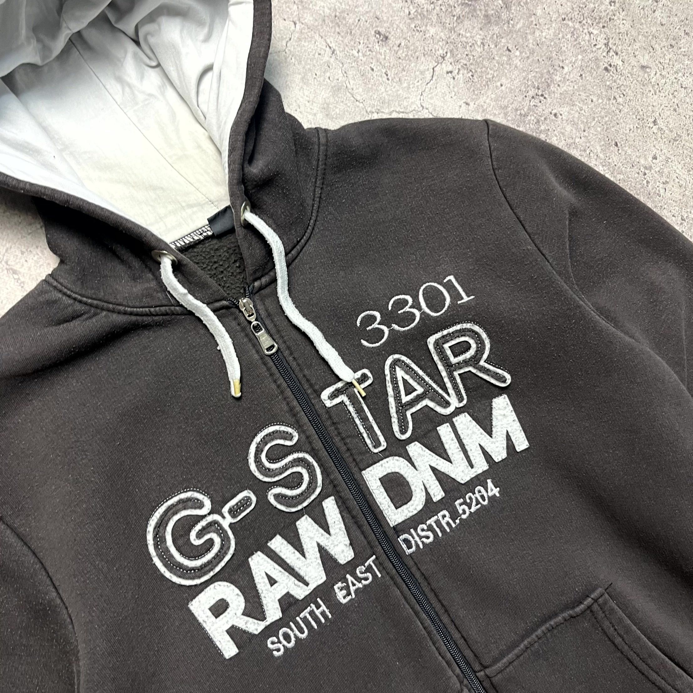 G-Star Y2K G-Star Raw Full Zip Big Logo Brown Hoodie Size L Size US L / EU 52-54 / 3 - 4 Thumbnail