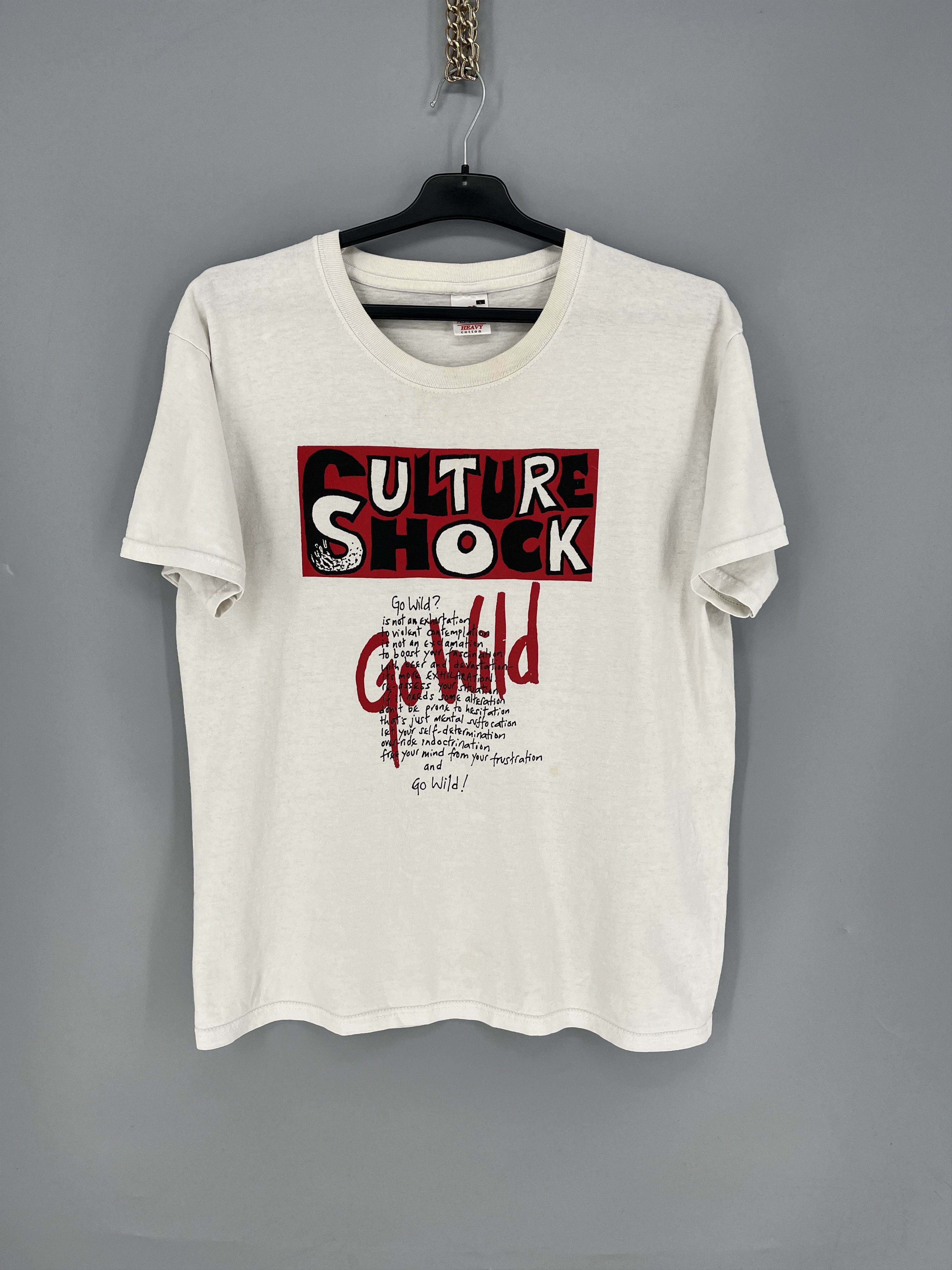 Vintage Culture Shock Go Wild Band T Shirt L White Punk Ska Size US L / EU 52-54 / 3 - 1 Thumbnail