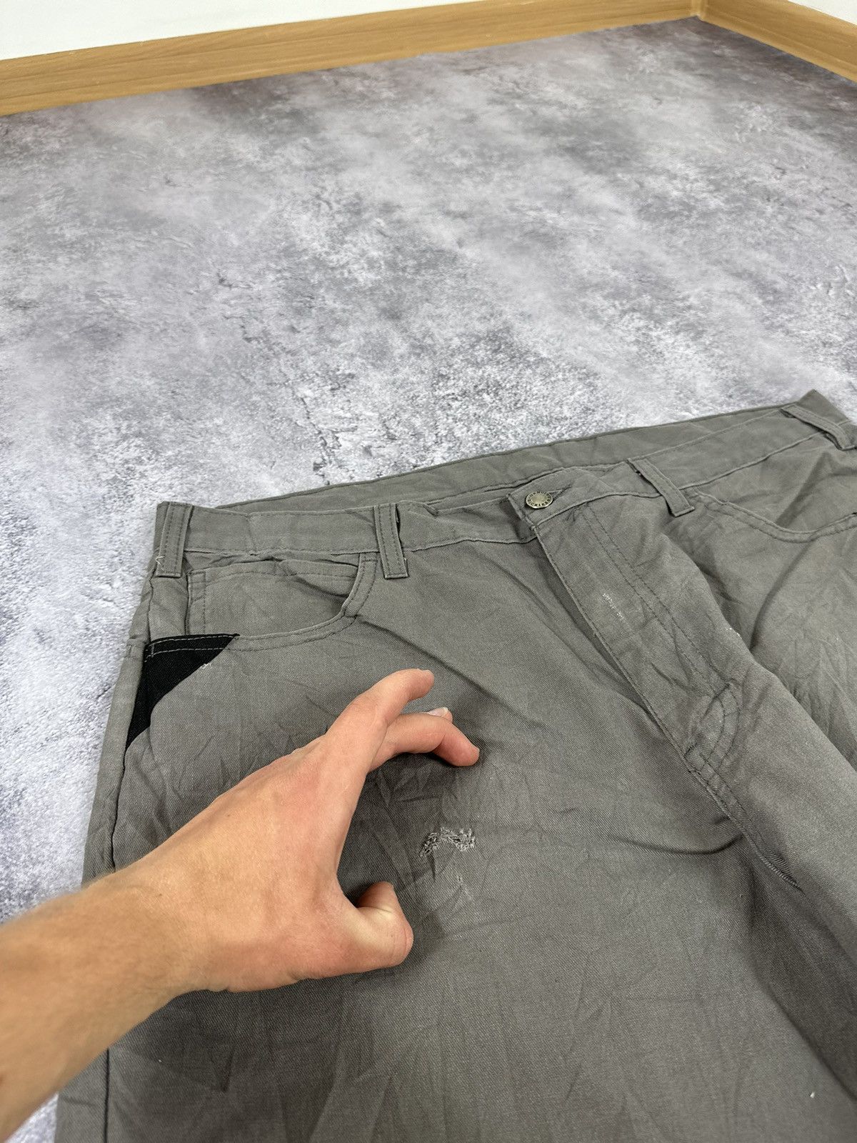 Dickies Vintage Dickies Baggy Faded Grey USA Hype Cargo Work Shorts Size US 36 / EU 52 - 9 Thumbnail