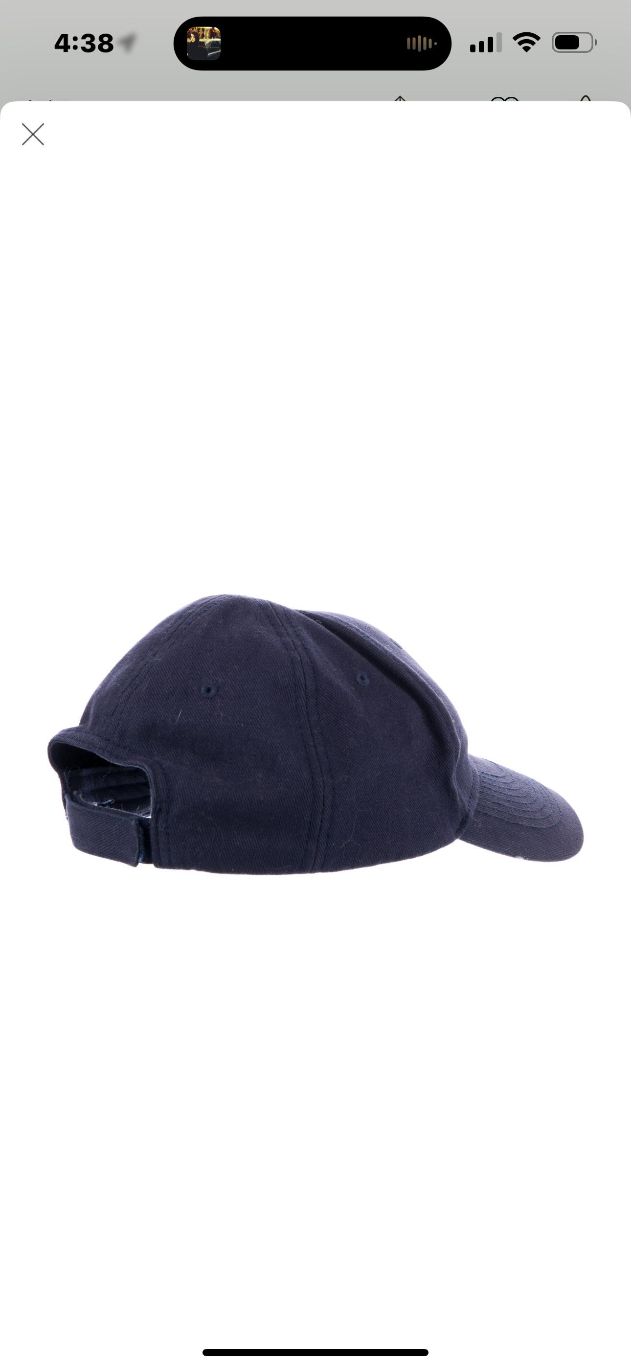 Balenciaga Navy Balenciaga Baseball Hat Size ONE SIZE - 7 Thumbnail