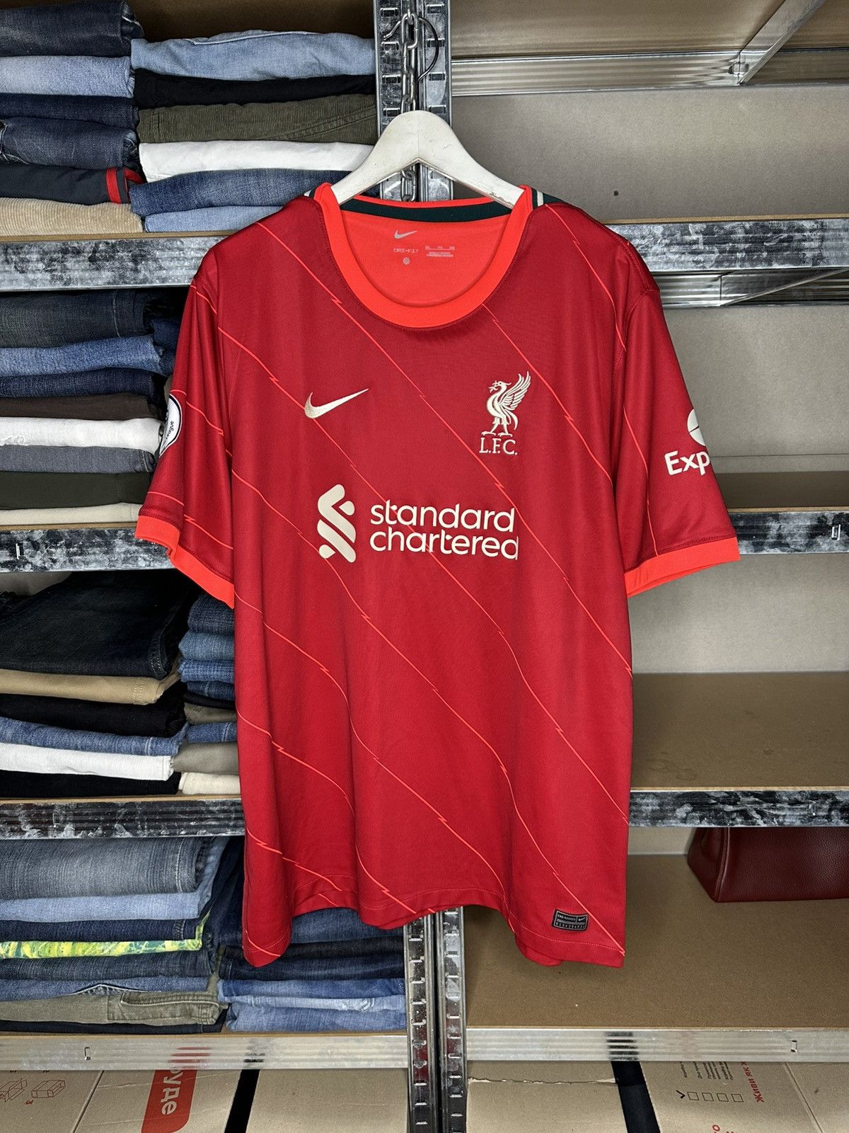 Nike Liverpool 2021/2022 Home Football Shirt Nike Soccer Jersey Size US XXL / EU 58 / 5 - 1 Thumbnail