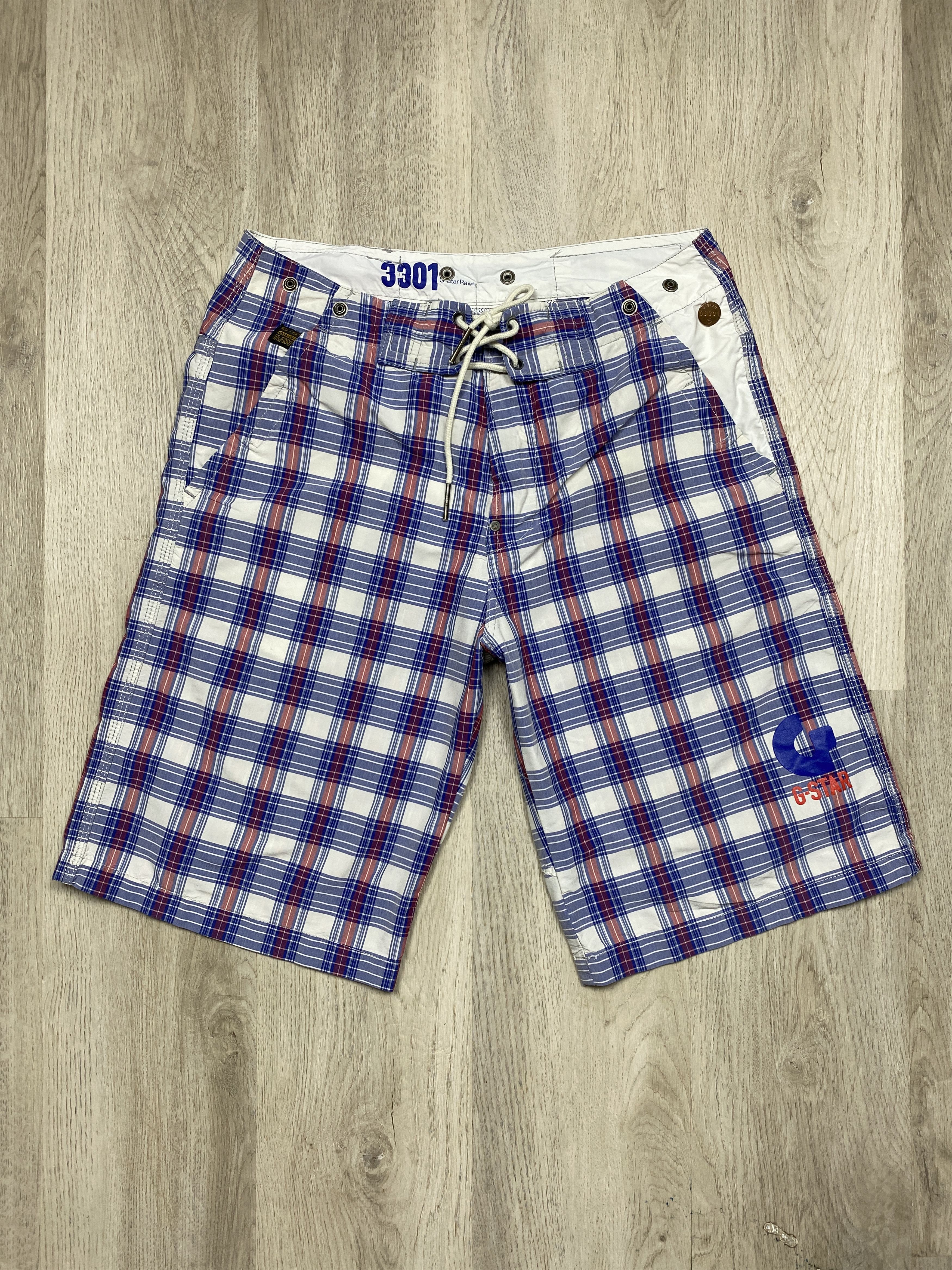 G-Star G Star Raw Vintage Mens Board Check Shorts Size US 32 / EU 48 - 1 Thumbnail