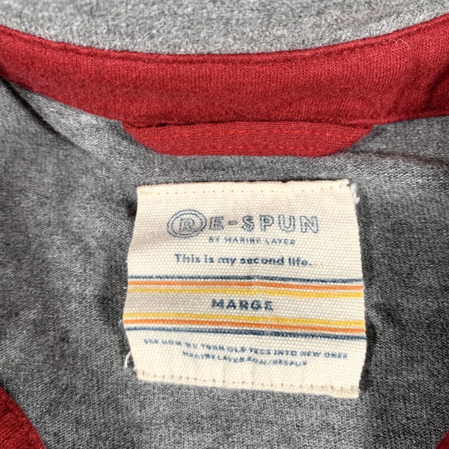 Marine Layer VINTAGE Marine Layer Re-Spun Polo Shirt Mens Large Gray Long Sleeve Pocket Casual Size US L / EU 52-54 / 3 - 4 Thumbnail