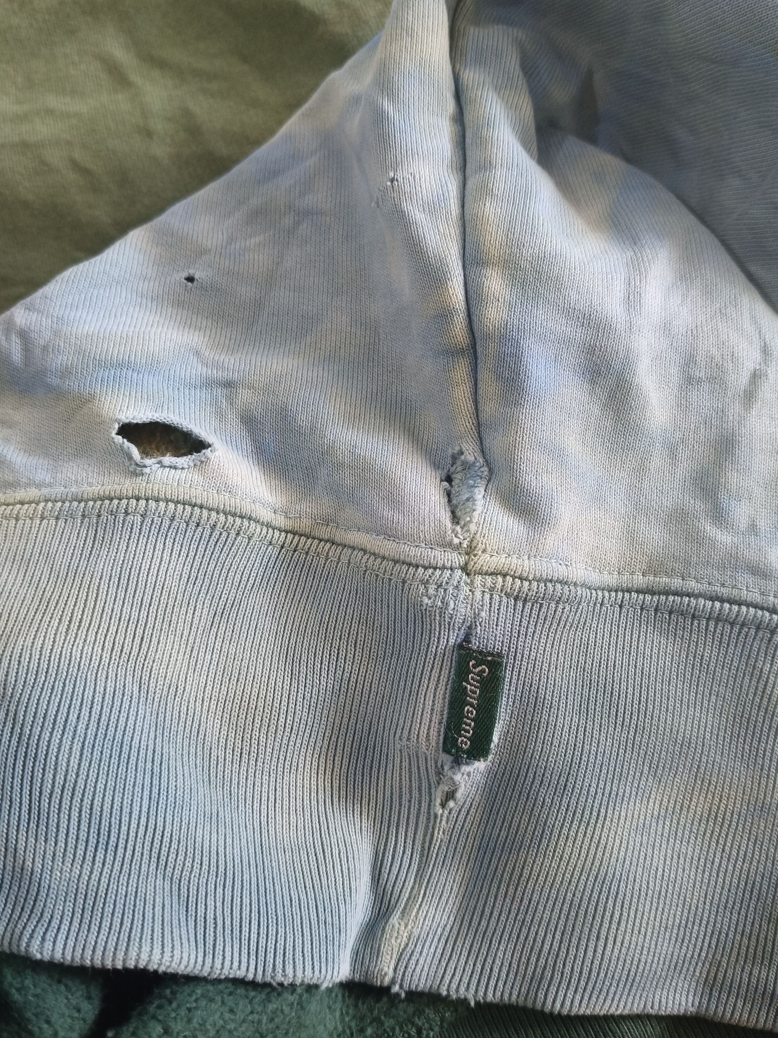 Supreme Supreme bleached distressed hooded sweatshirt Size US XXL / EU 58 / 5 - 14 Thumbnail
