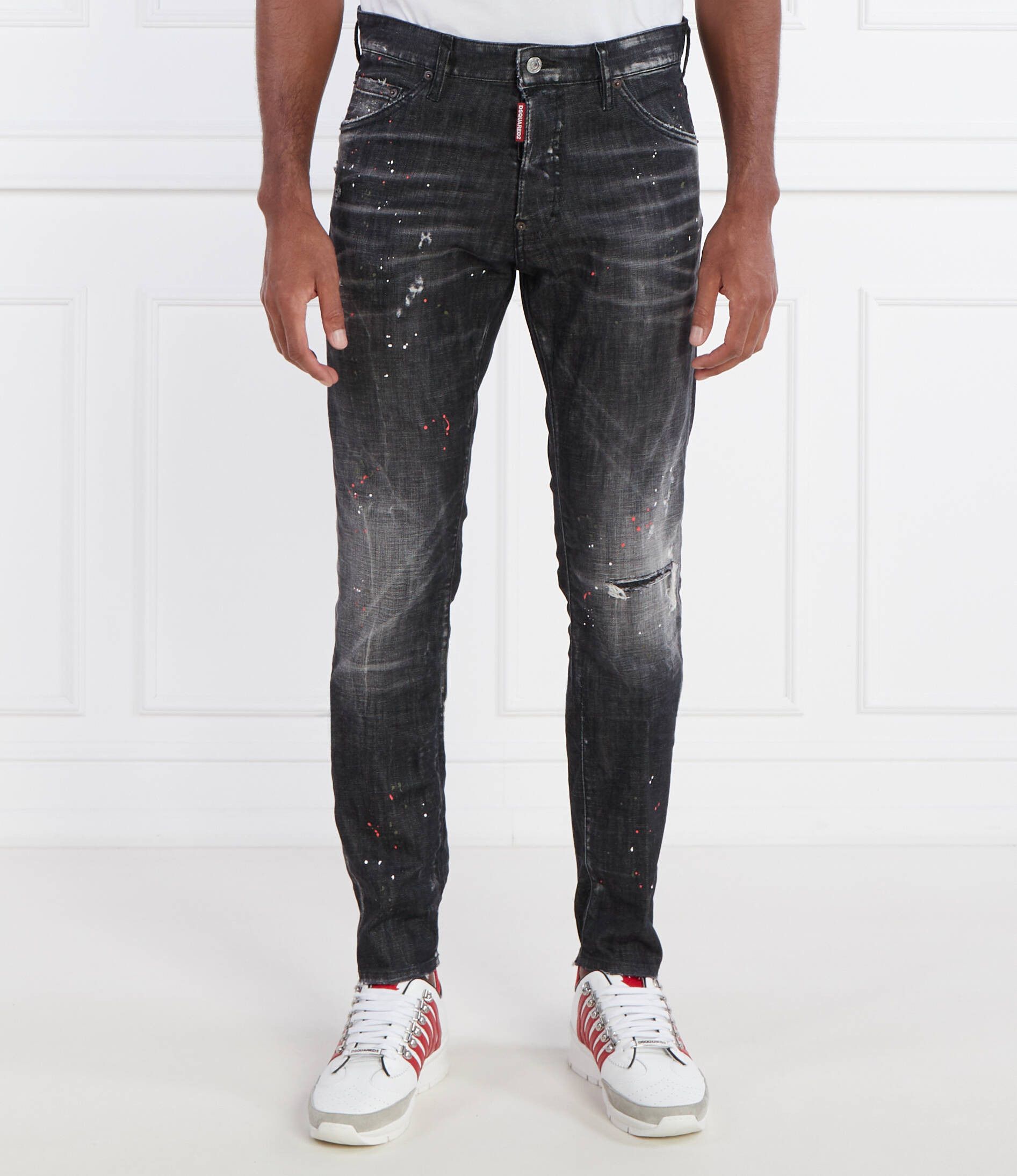 Dsquared2 DSQUARED2 24' BLACK USED DENIM PAINTED COOL GUY JEANS GR. 48 Size US 32 / EU 48 - 1 Thumbnail
