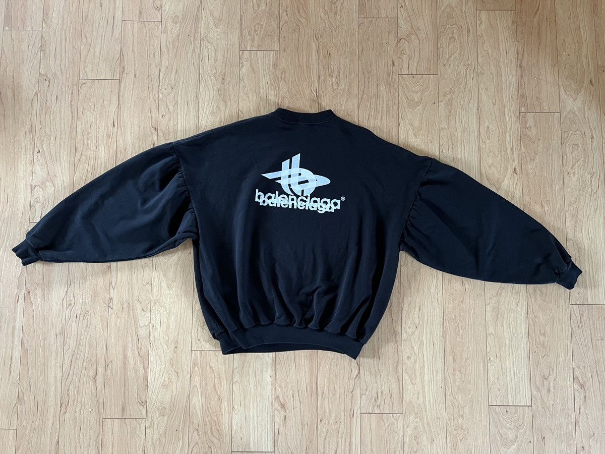 Balenciaga Balenciaga Black Double Logo Crewneck Sweatshirt Demna Size US L / EU 52-54 / 3 - 2 Thumbnail