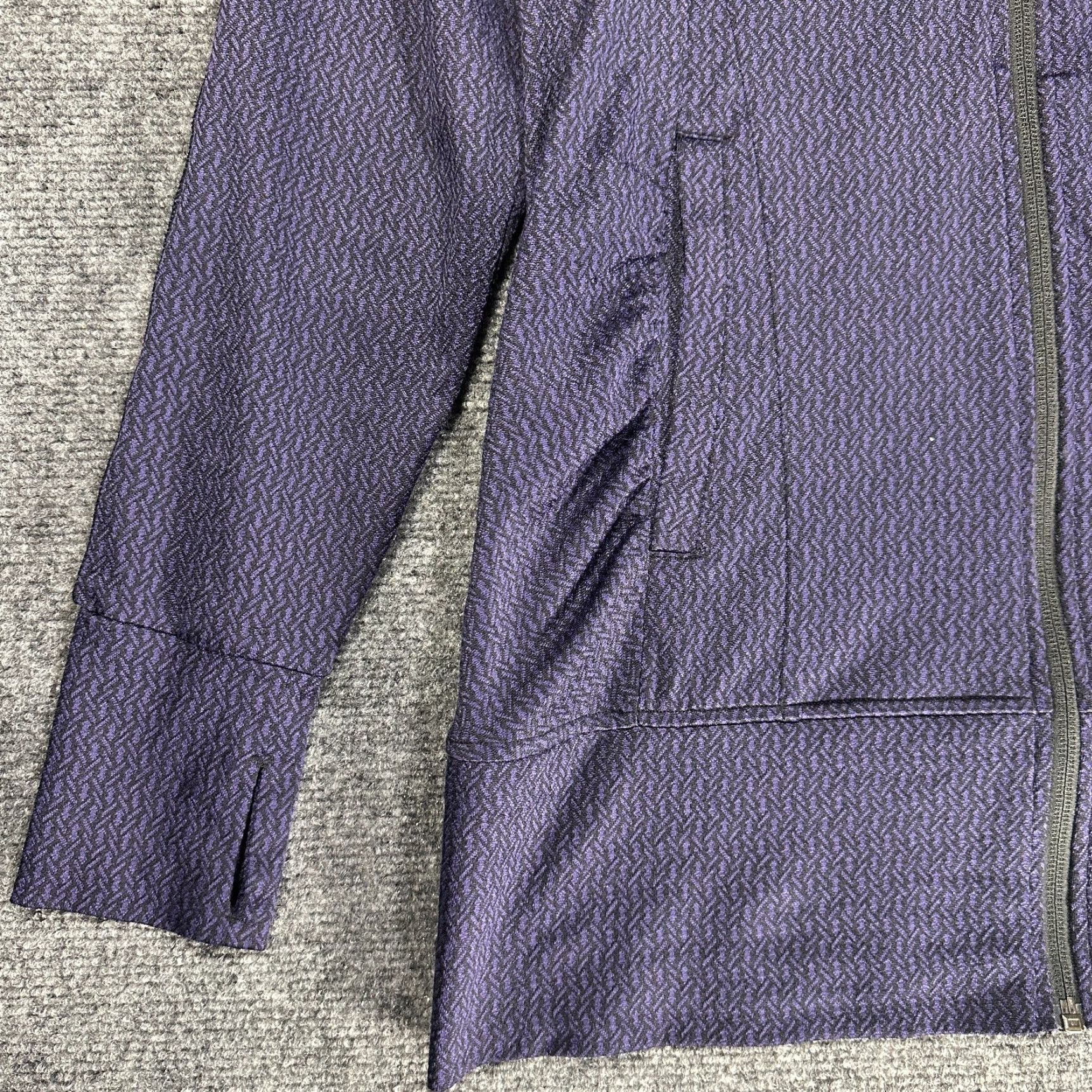 Vintage Mondetta Jacket Womens S Full Zip Purple Stretch Thumb Holes Pockets Hood Size S / US 4 / IT 40 - 2 Thumbnail