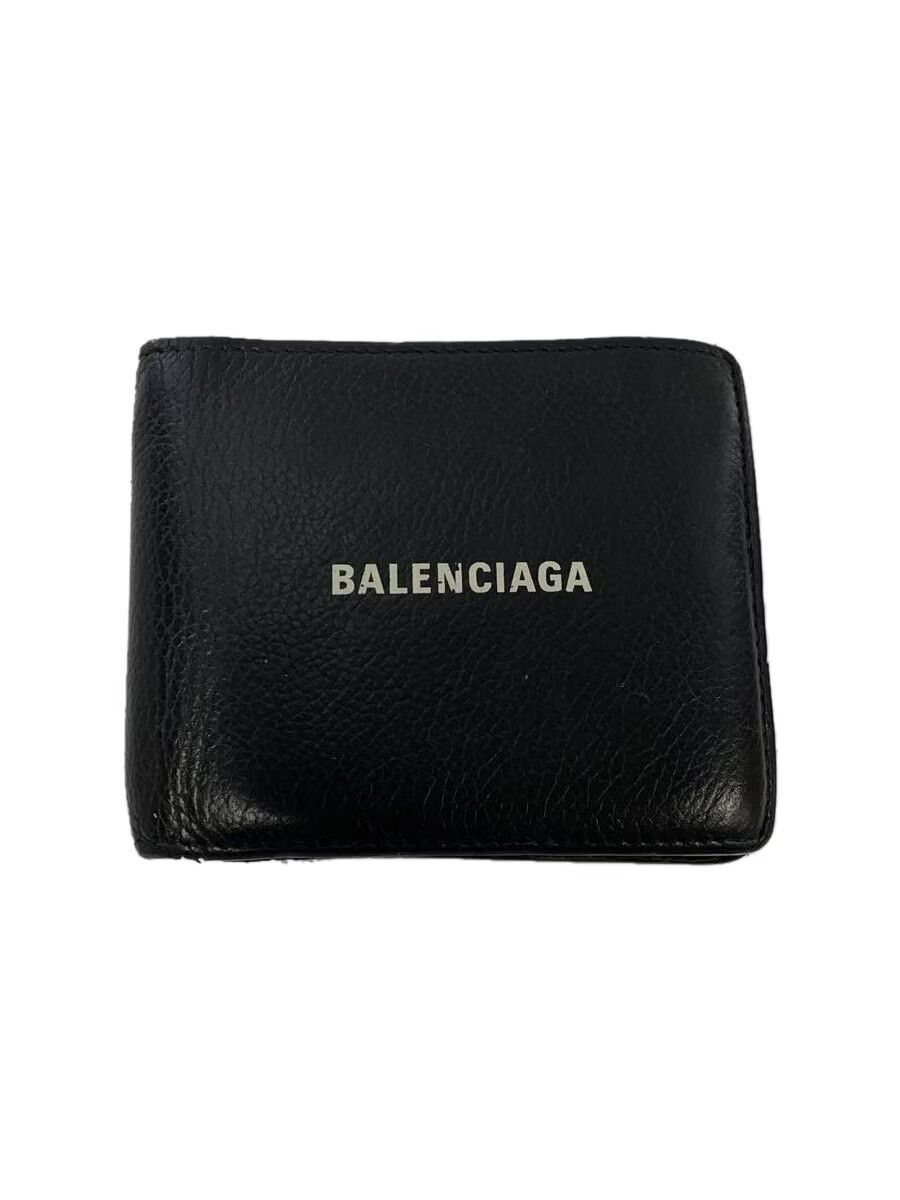 Balenciaga Balenciaga Leather Bi-Fold Wallet Black Size ONE SIZE - 1 Thumbnail