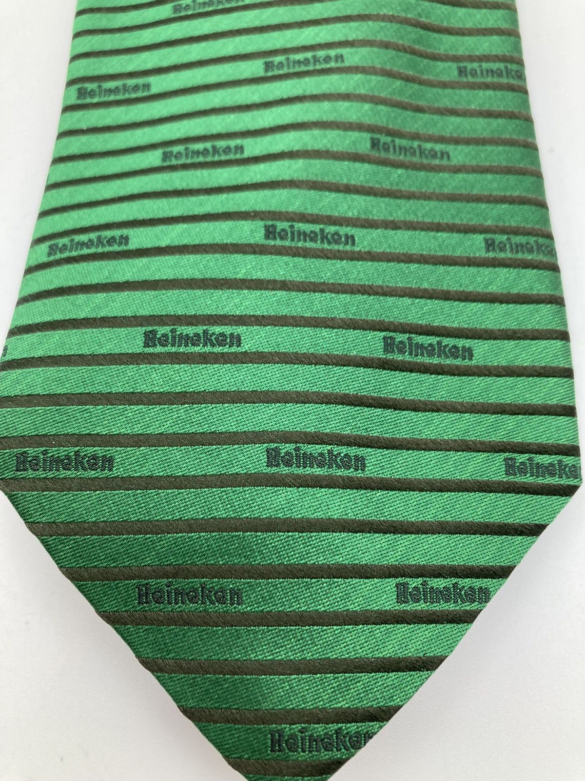Heineken Vintage Heineken Beer All Over Print Silk Tie Oktoberfest Size ONE SIZE - 2 Thumbnail