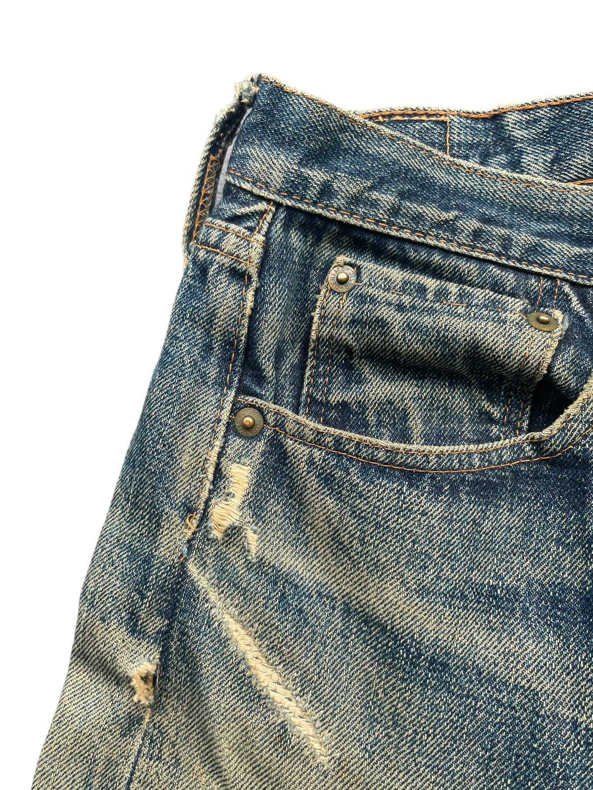 Denime Vintage Denime Selvedge Distresed Denim Size US 30 / EU 46 - 9 Thumbnail