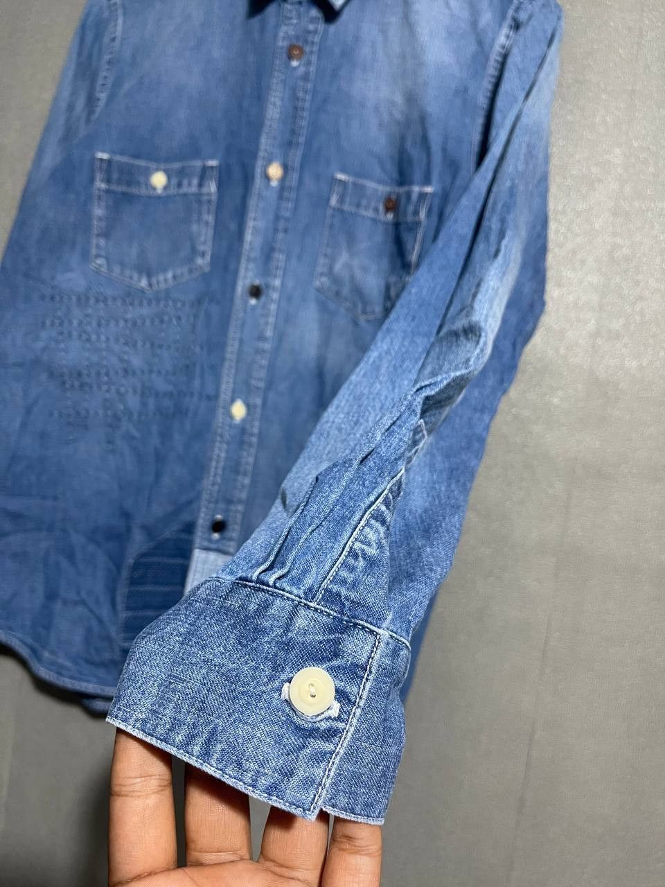 FDMTL FDMTL Denim Patchwork shirt Size US L / EU 52-54 / 3 - 6 Thumbnail
